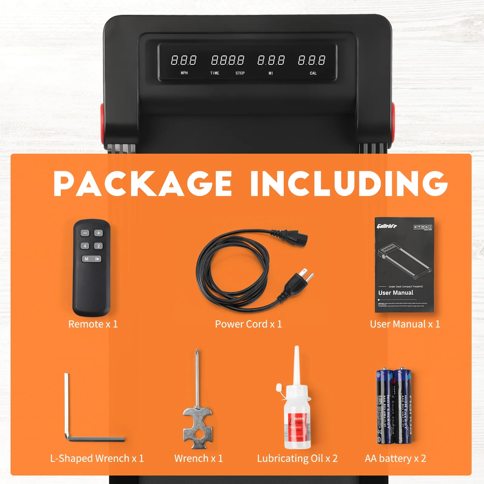 2 in 1 Under Desk Treadmill with 300lbs Weight Capacity, Portable Quiet Compact Walking Pad, Electric Treadmill for Walking and Jogging - Womvr