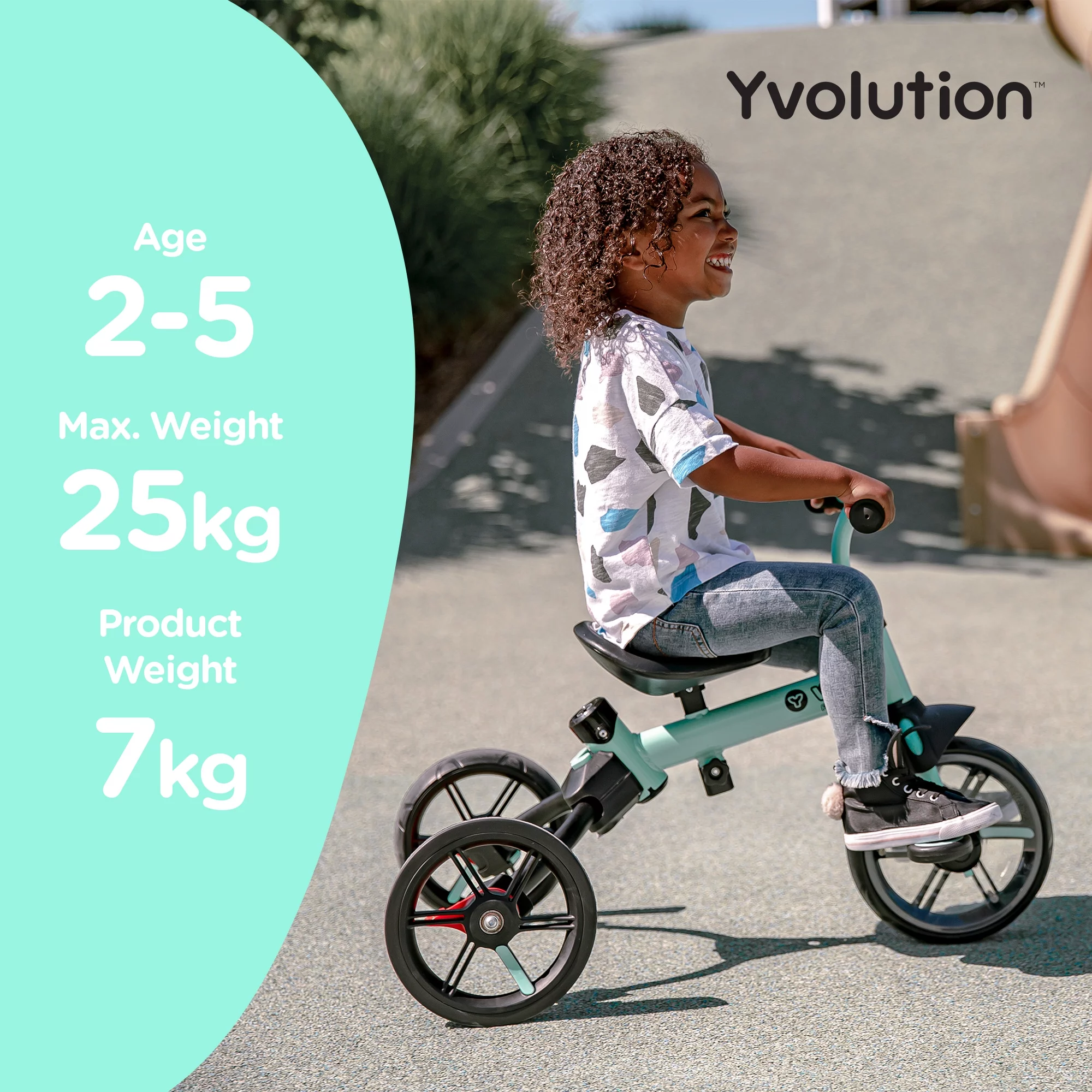 Yvolution Velo Flippa 4-in-1 Triicycle to Balance Bike 2-5 Years (Red) Unisex - Womvr