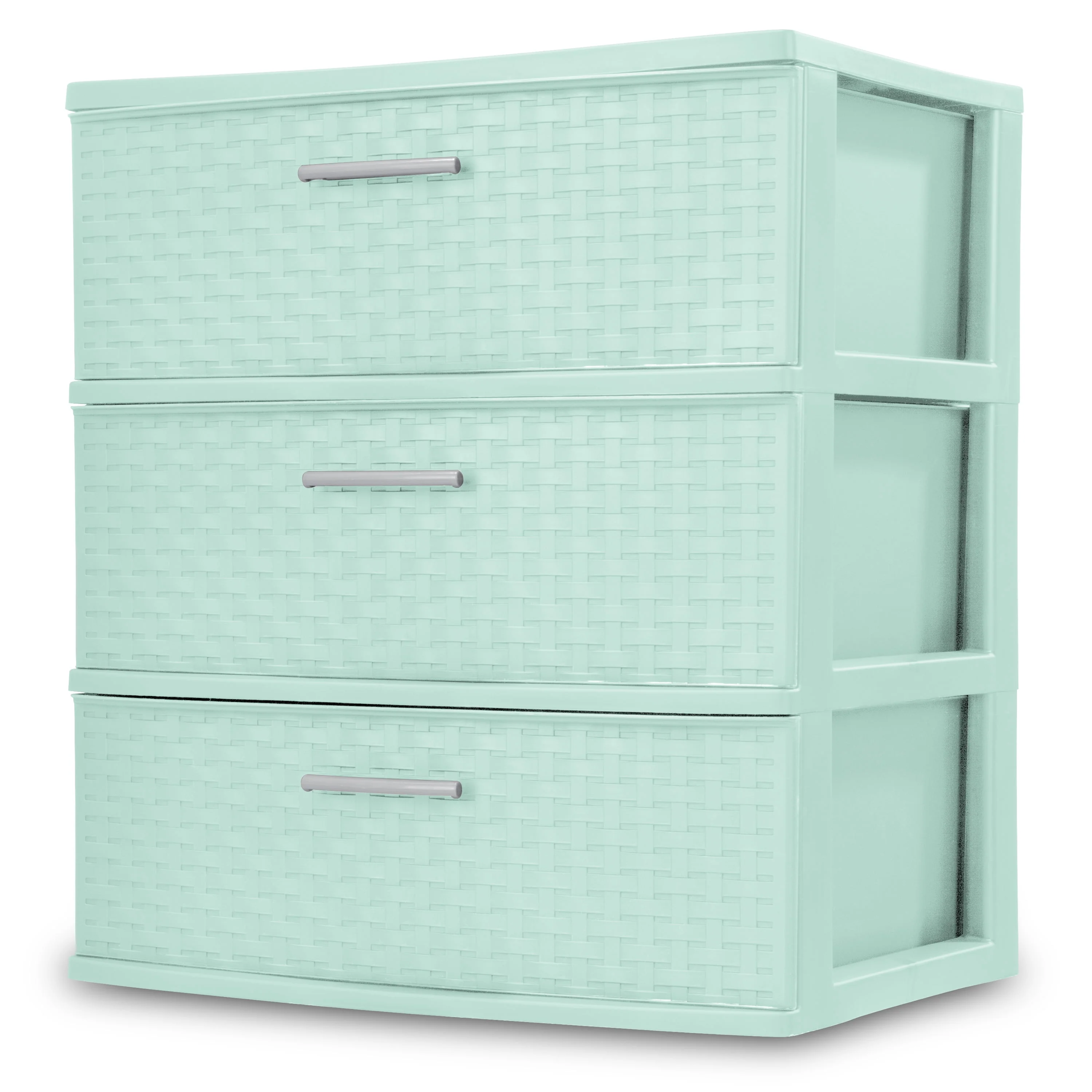 Sterilite 3 Drawer Wide Weave Tower White - Womvr