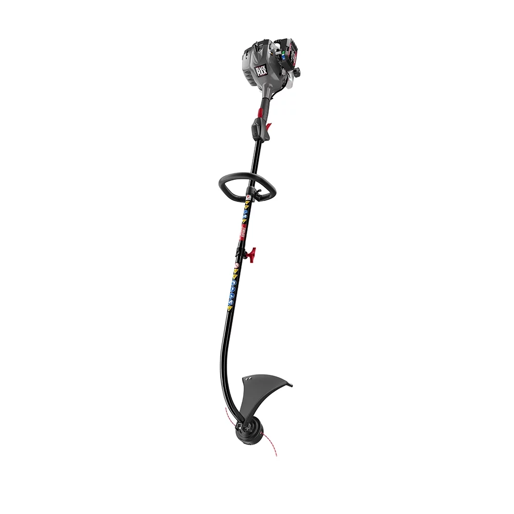 Black Max 2-Cycle Gas 25cc Curved Shaft Attachment Capable String Trimmer - Womvr