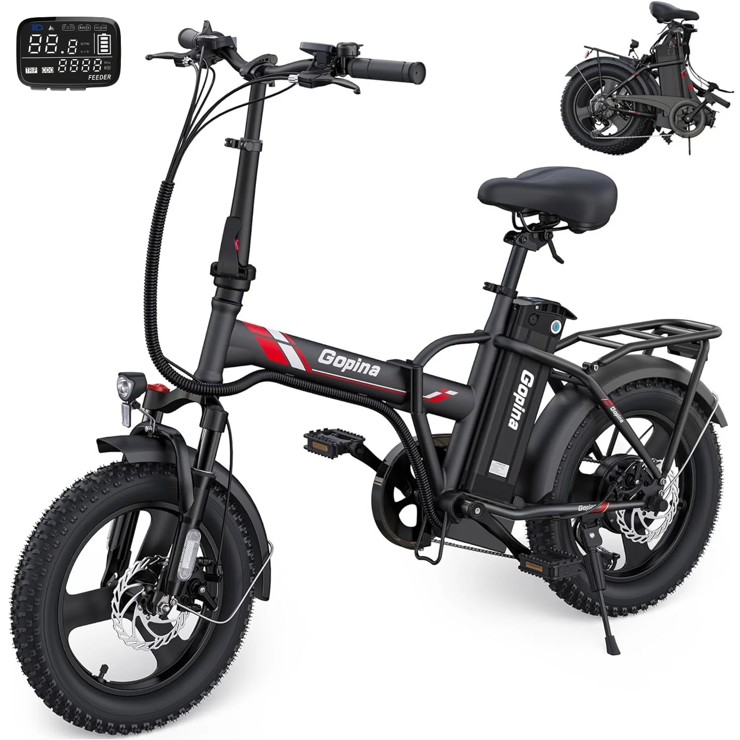 Vivi Electric Bike for Adults 350W Folding Electric Bike 16
