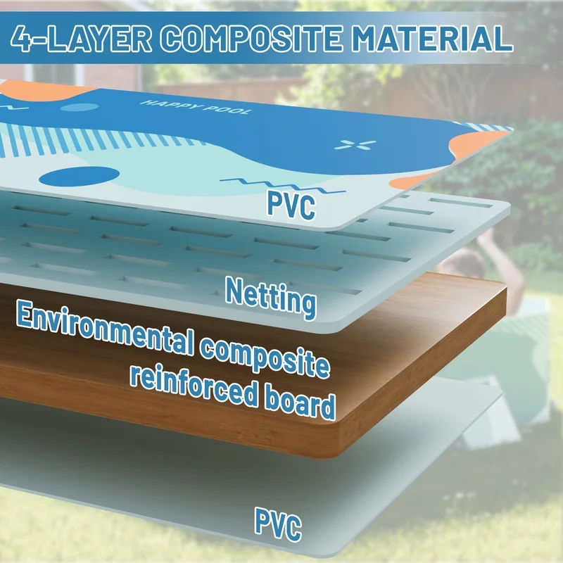 Homall 112�� Foldable Swimming Pool Outdoor Inflatable-free Pools Summer Portable Above Ground Pool Kiddie Pool Adults Kids Family Pet Dog Play Pool for Backyard Garden - Womvr