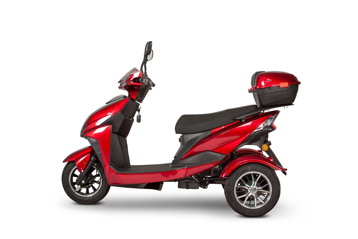 EWheels EW-10 Three-Wheel Recreational Mobility Scooter - Red - Womvr