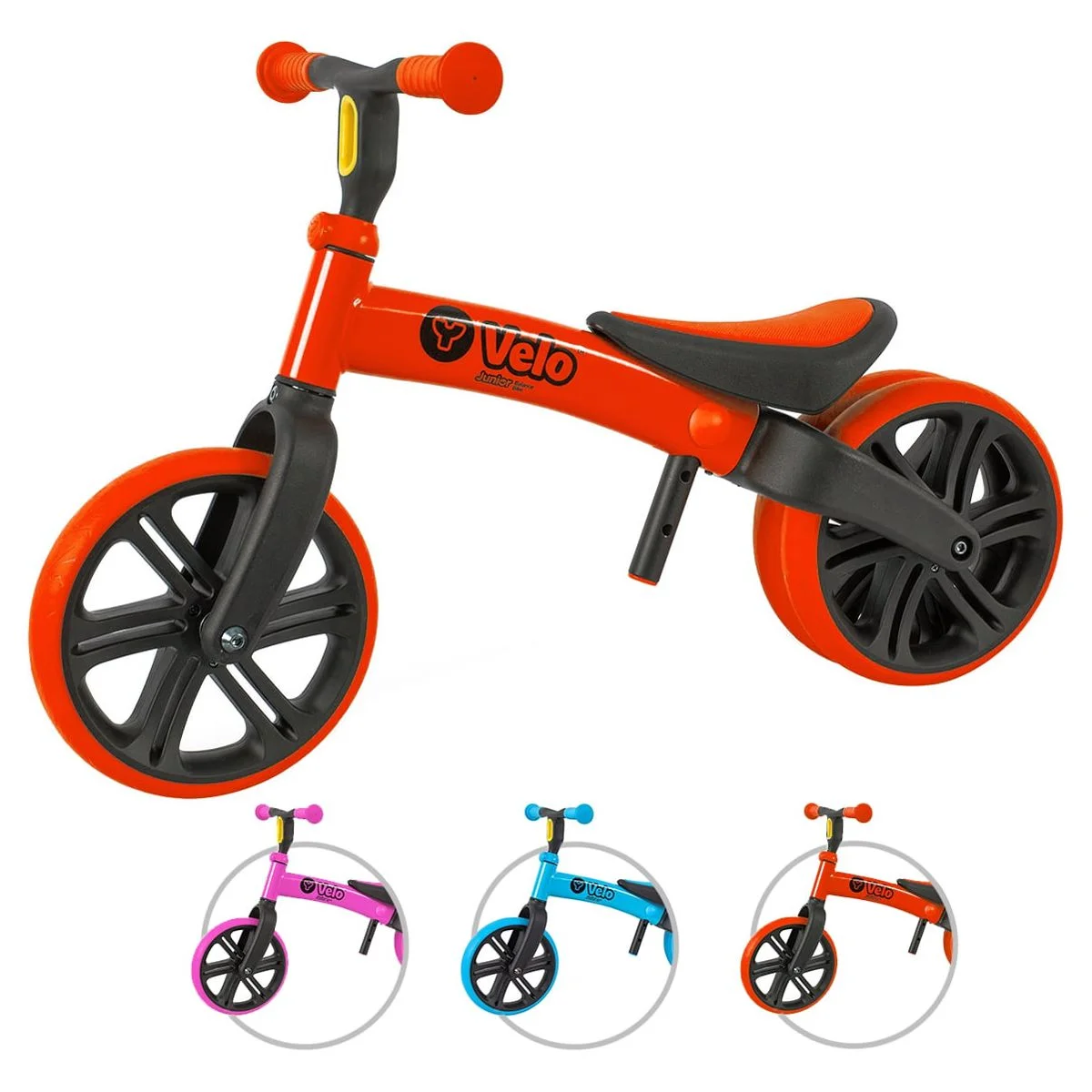 Yvolution Velo Toddler Balance Bike 9'' Wheel (Red) Boys and Girls, 18 Months to 3 Years Old - Womvr