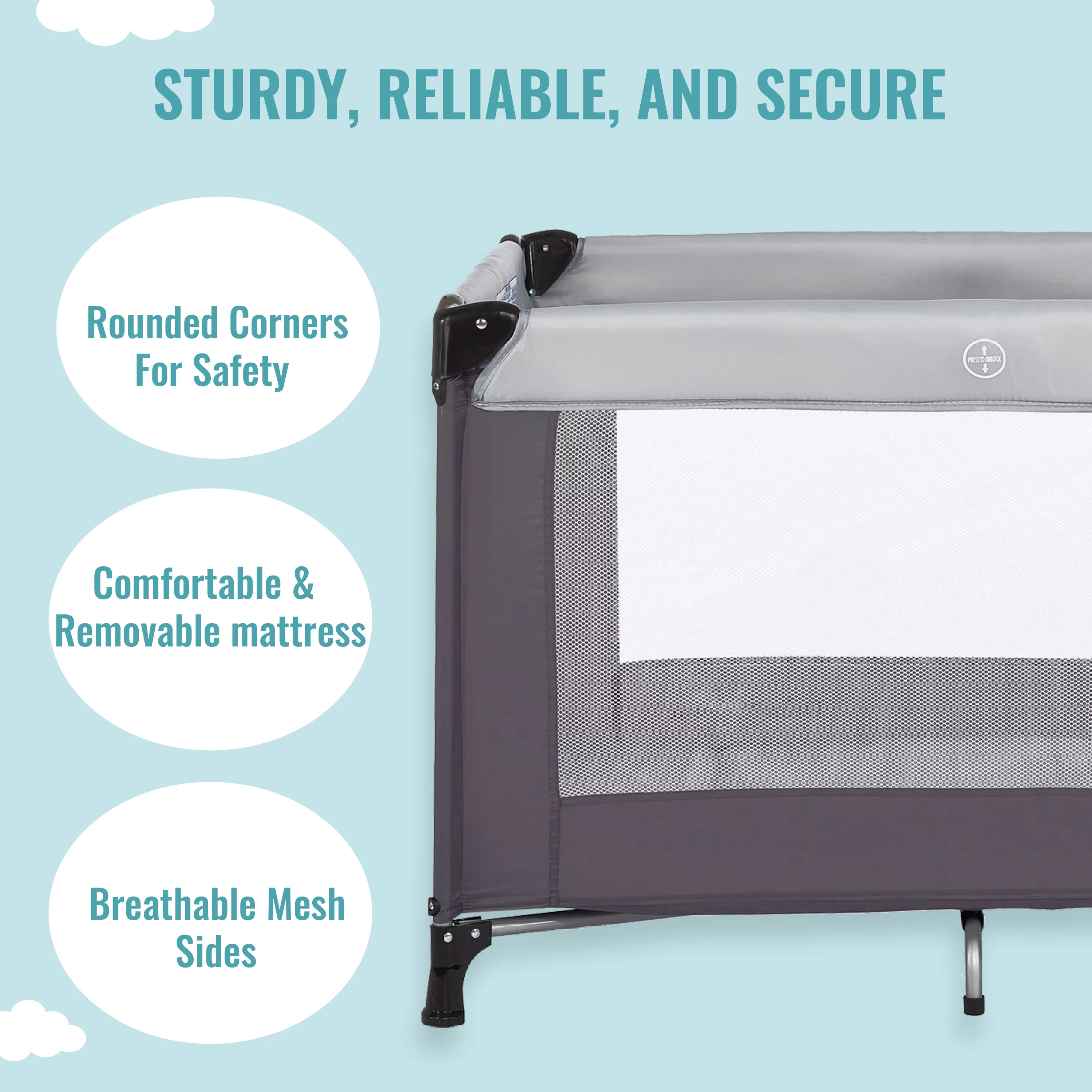 Dream On Me Nest Portable Play Yard with Carry Bag and Shoulder Strap, Pink - Womvr