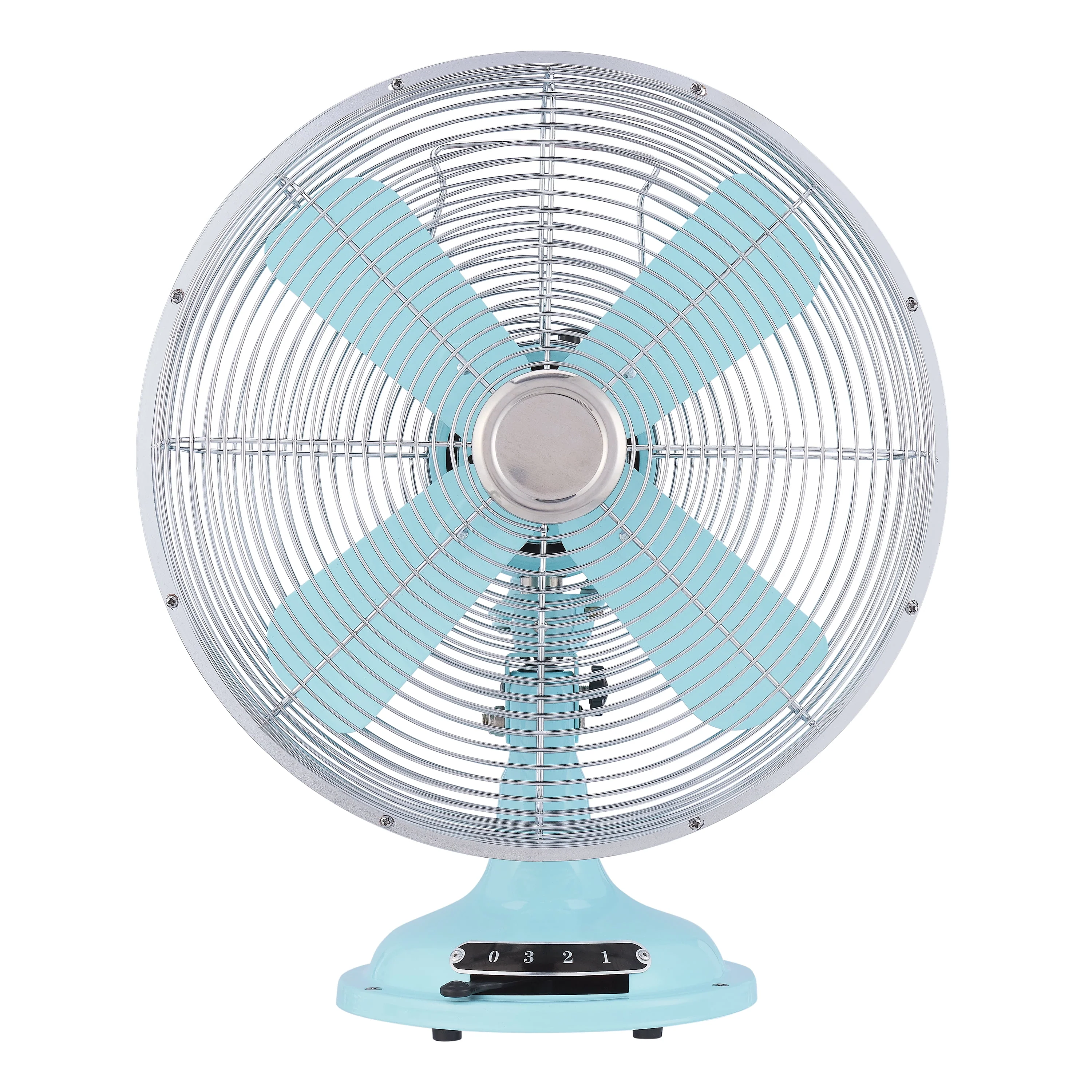 Better Homes & Gardens New 12 inch Retro 3-Speed Metal Tilted-Head Oscillation Table Fan Gold - Womvr