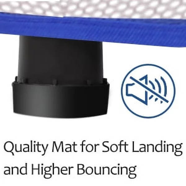 EUROCO  55'' Trampoline for Kids, Toddlers Trampoline with Enclosure Net and Balls, Mini Trampoline, Indoor & Outdoor Trampoline, Gifts for Kids, Baby Toddler Trampoline Toys, Green - Womvr