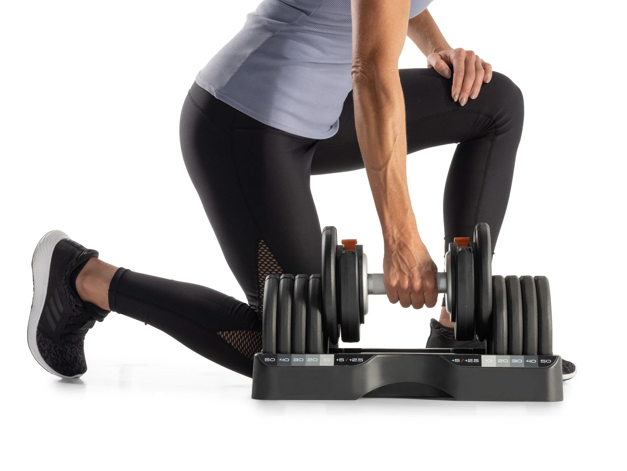 NordicTrack 55 lb Select-a-Weight Dumbbell Pair, Black - Womvr