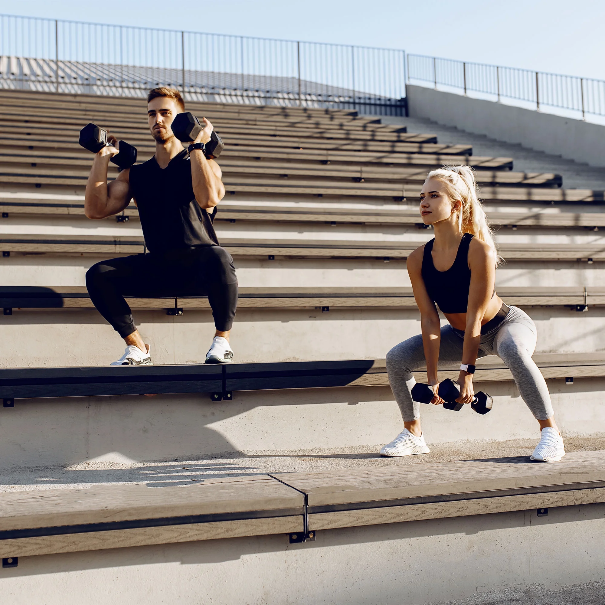 HolaHatha 5, 10, 15, 20 and 25 Pound Hexagonal Dumbbell Weight Set w/Rack - Womvr