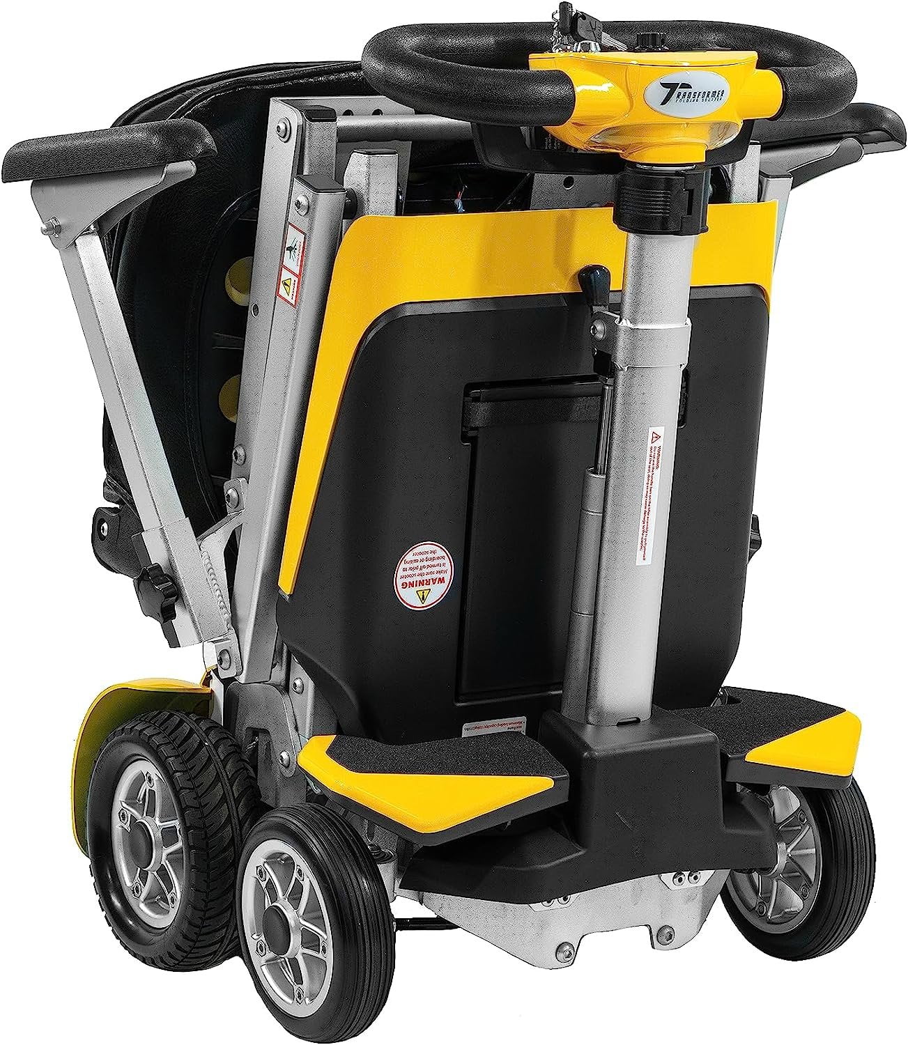 Transformer 2 Automatic Folding Travel Scooter Yellow with Lightweight Lithium Battery, Airline Approved - Womvr