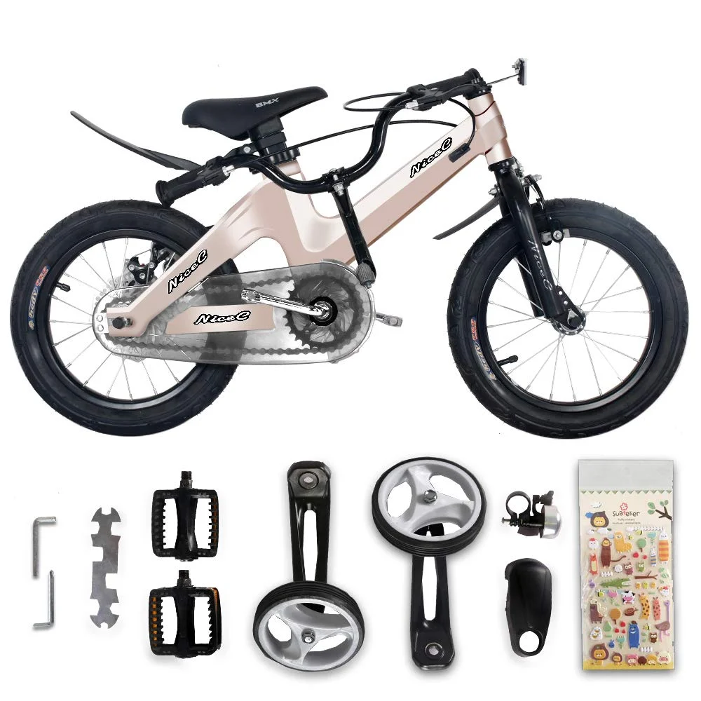 Nice C 12 In., BMX Kids Bicycle, Champagne - Womvr