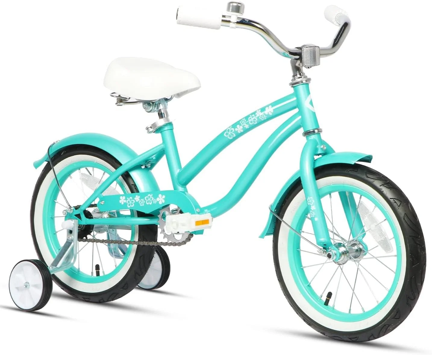 Glerc 16 inch Kids Cruiser Girls Bike for Child 4-7 Years,Mint Green - Womvr