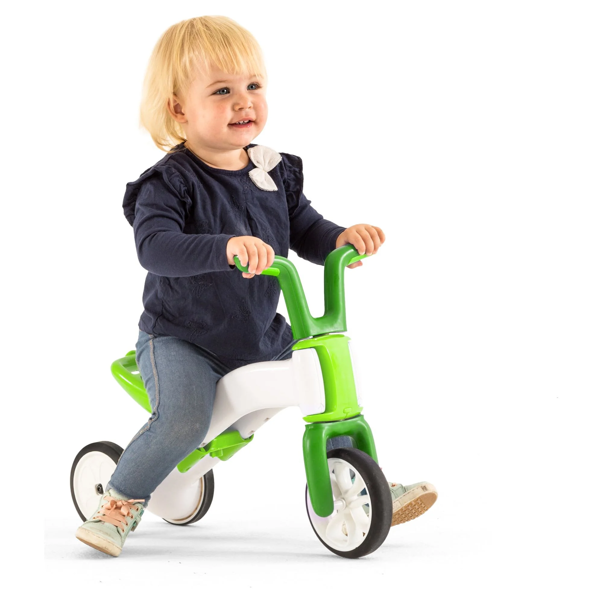 Chillafish Bunzi Gradual Balance Bike and Tricycle,6 inches, 2-in-1 Ride on Toy for 1-3 Years Old, Silent Non-Marking Wheels, Lime - Womvr