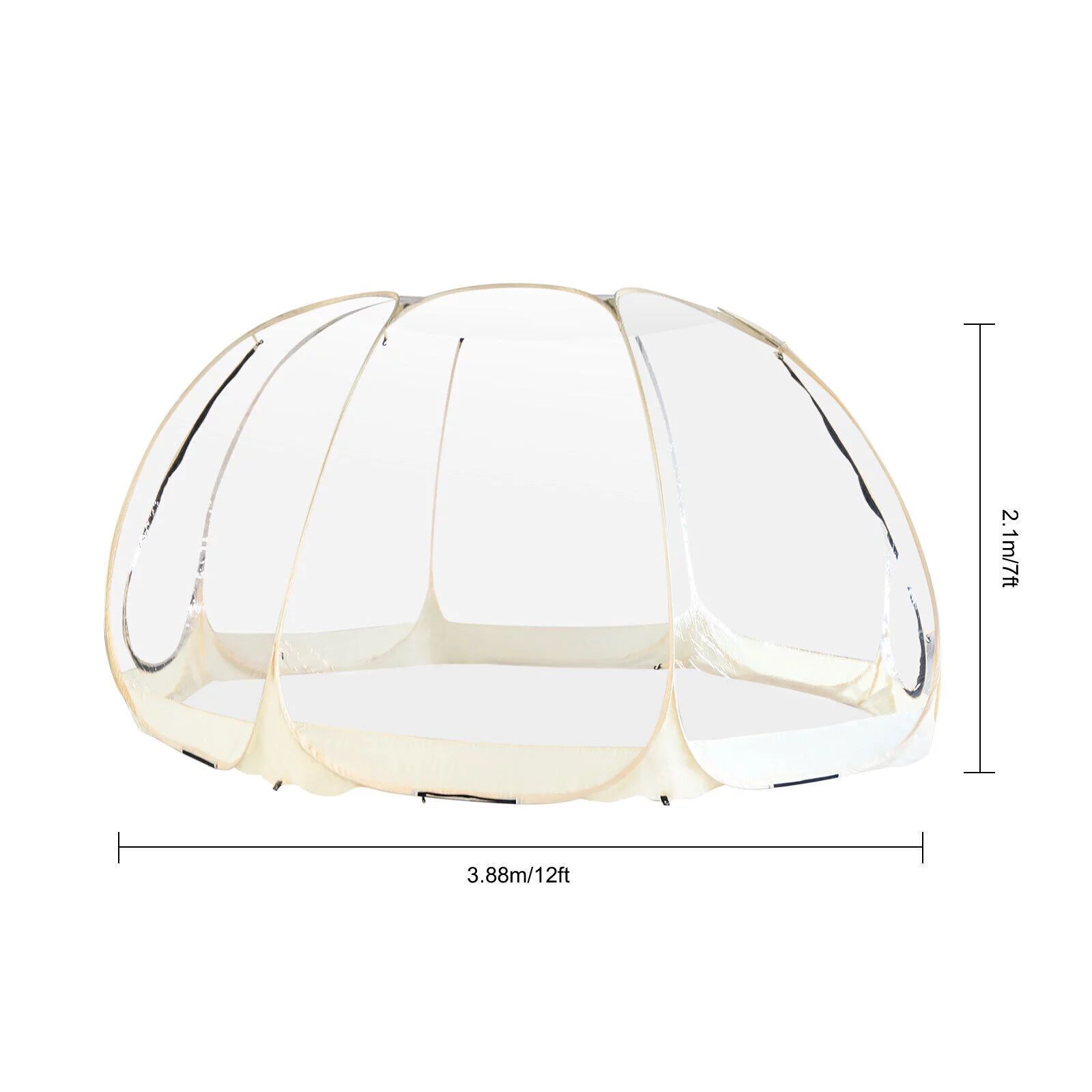 Miumaeov Pop-Up Bubble Tent 12 * 12 * 7ft Instant Tent Clear Dome Tent Commercial Camping Cabin 6-10 Person Bubble Tent with Storage Bag for Backyard Party Festivals Stargazing Camp Outdoor - Womvr