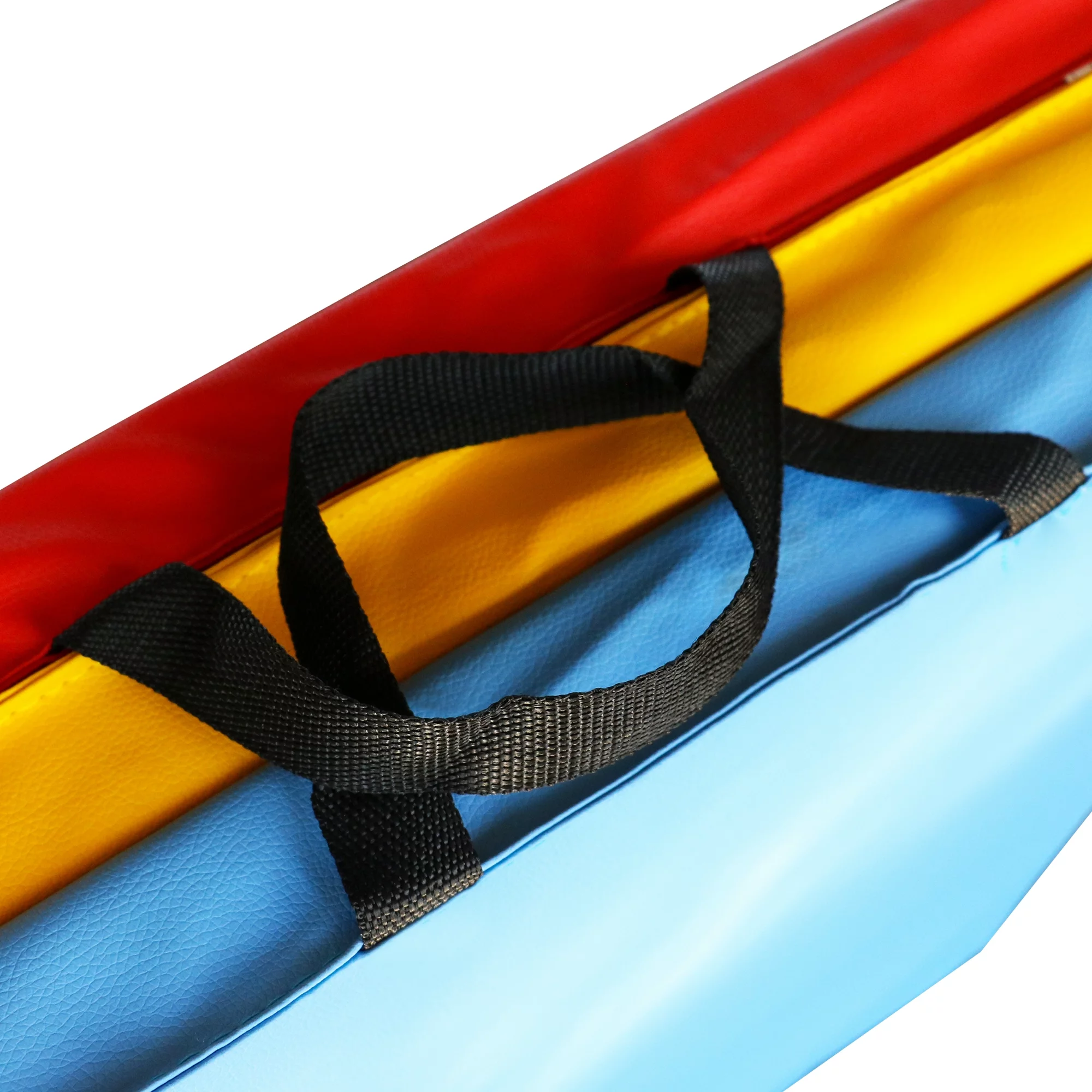 BalanceFrom 6 Ft. x 2 Ft. x 2 In. Three Fold Folding Exercise Mat with Carrying Handles for MMA, Gymnastics and Home Gym, Black - Womvr