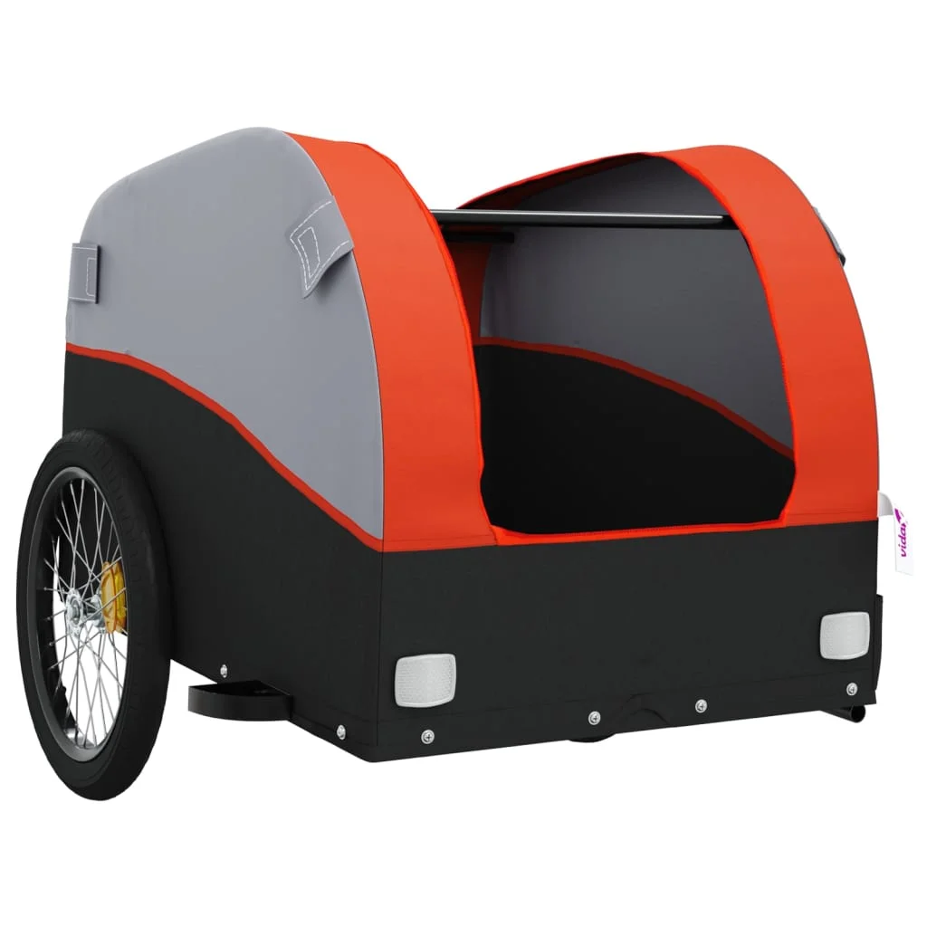 vidaXL Bike Trailer Kids Bicycle Cargo Wagon Buggy Carriage Cycle Trailer Iron - Womvr