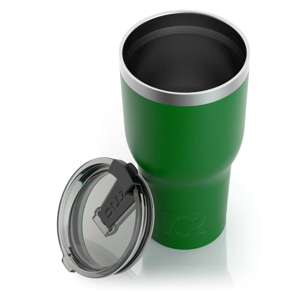 RTIC 30 OZ Insulated Tumbler Stainless Steel Coffee Travel Mug with Lid, Spill Proof, Hot Beverage and Cold, Portable Thermal Cup for Car, Camping, Deep Harbor - Womvr