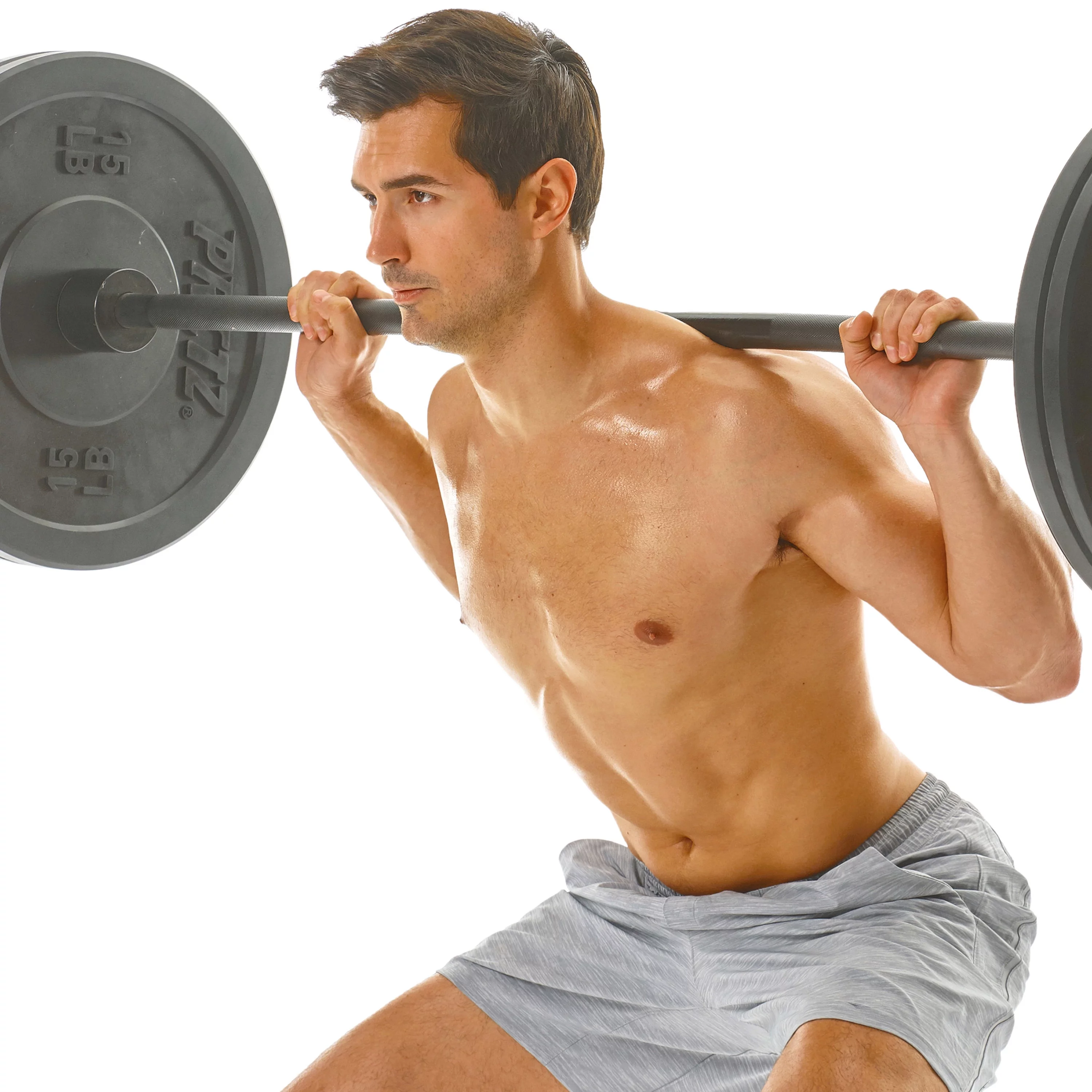 PRCTZ 45 lb Bumper Plate Weight, Fits 2