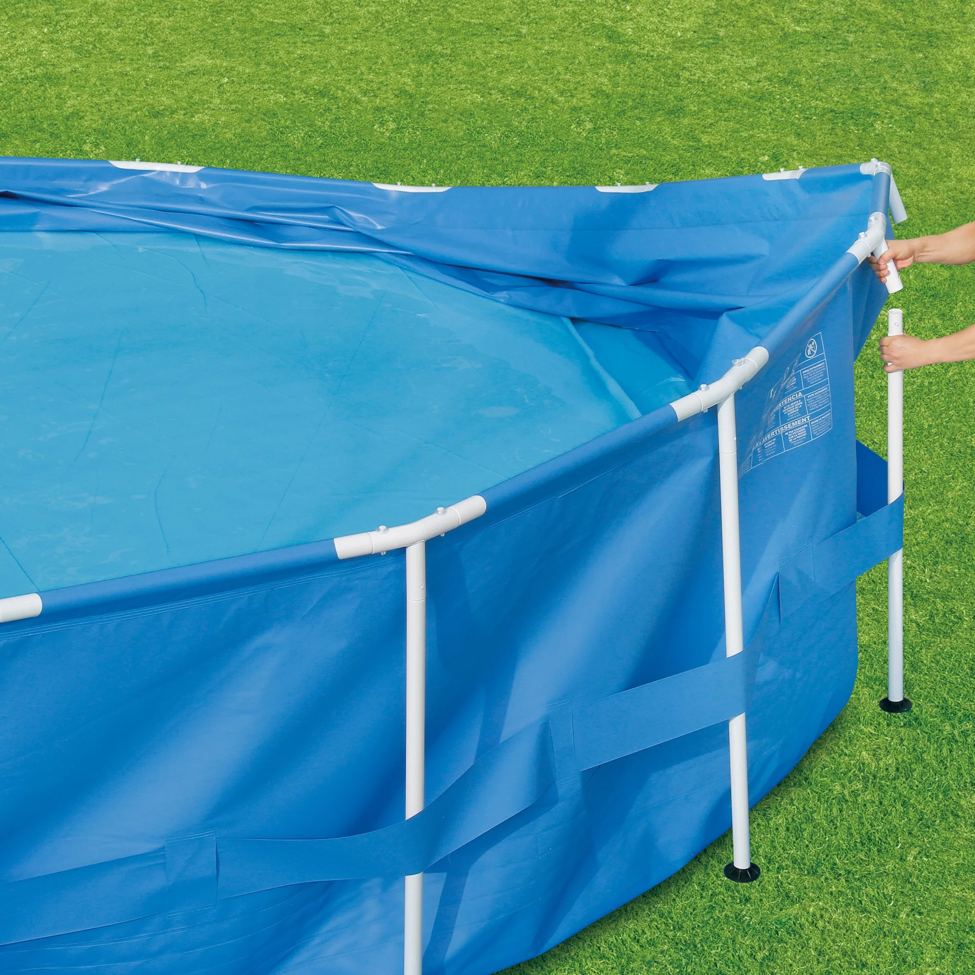 Summer Waves 15 ft Round Active Frame Above Ground Pool, Blue, Ages 6 and Up, Unisex - Womvr