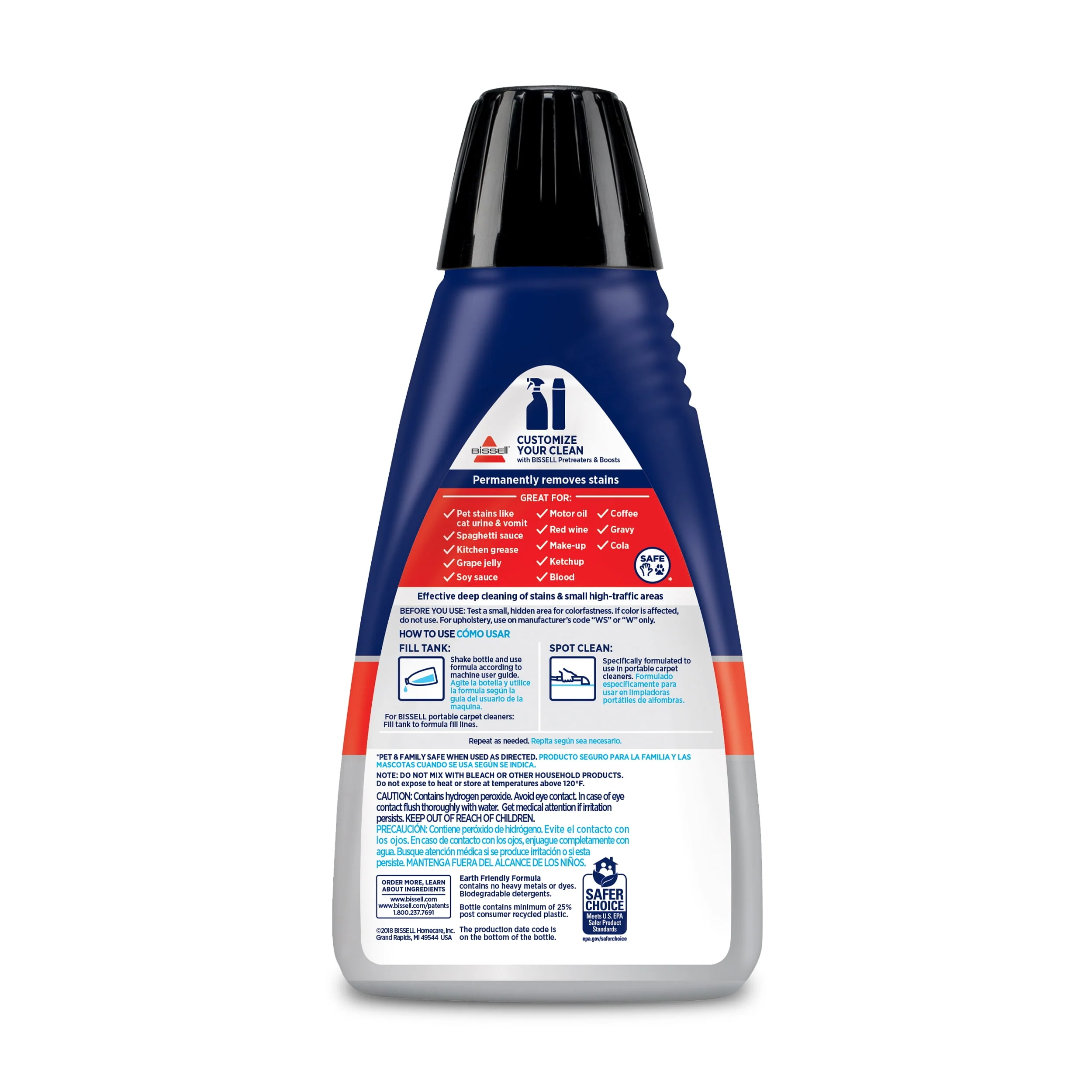 BISSELL Advanced Pro Oxy Spot & Stain Formula for Portable Spot Cleaners, 32 oz., 2038W - Womvr
