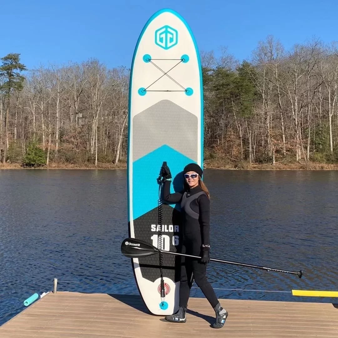 Goosehill Sailor Inflatable Stand Up High-quality Teal Paddle Board, lightweight, SUP Package, 10'6