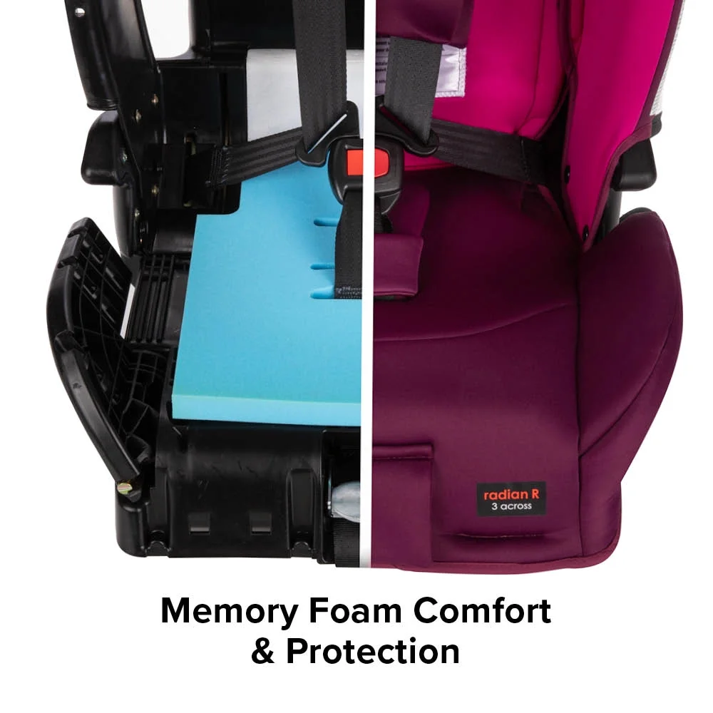 Diono Radian 3R All-in-One Convertible Car Seat, Slim Fit 3 Across, Black - Womvr