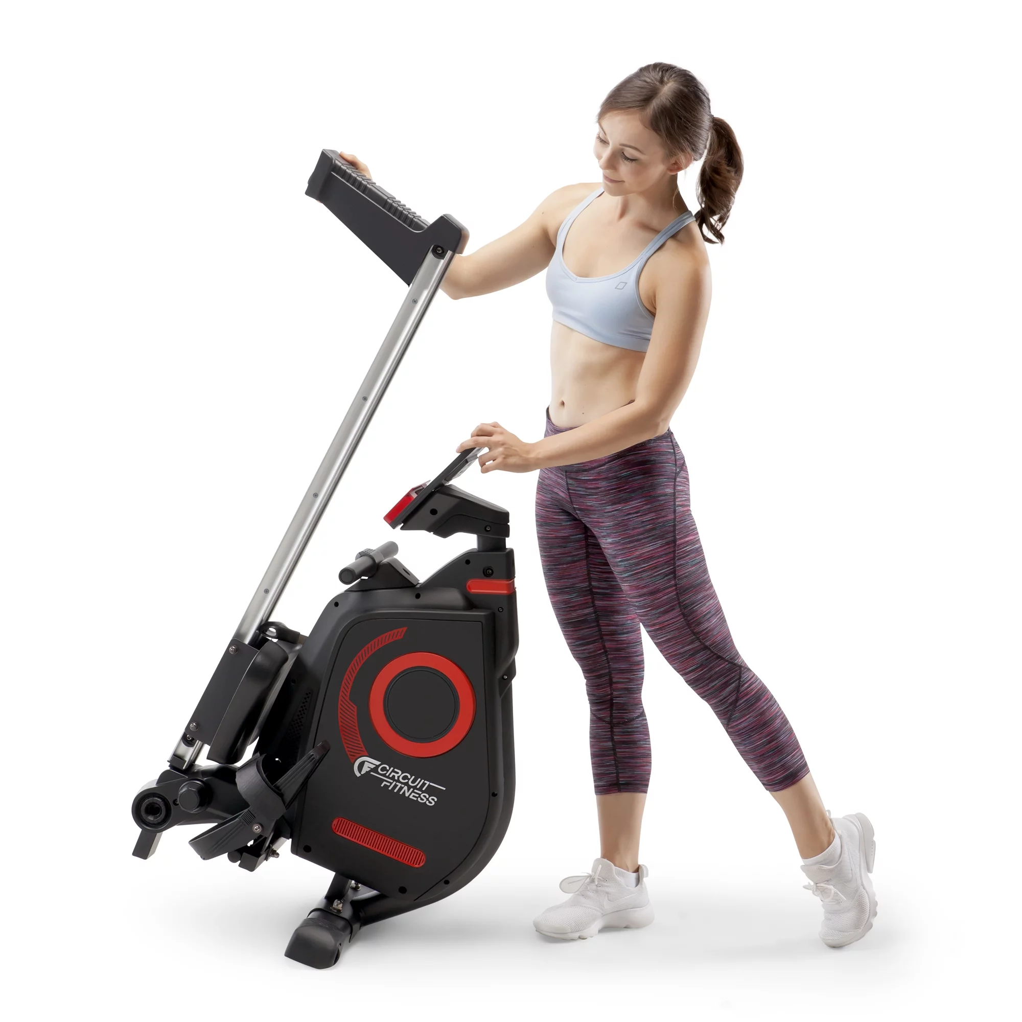 CIRCUIT FITNESS Deluxe Foldable Magnetic Rowing Machine with 8 Resistance Settings AMZ-979RW - Womvr