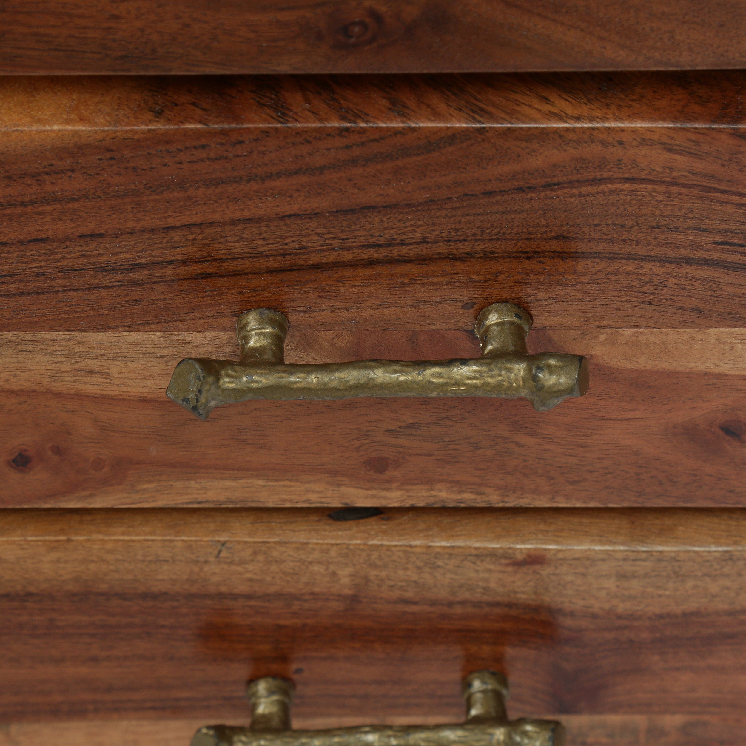 Tift Terrell Handcrafted Boho Acacia Wood 3 Drawer Nightstand, Set of 2 - Womvr