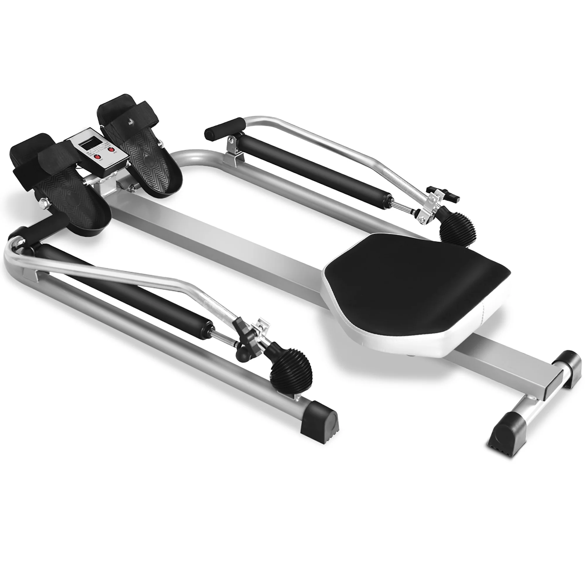 Total Motion Rower with LCD Monitor w/Adjustable Double Hydraulic Resistance Home Gym - Womvr