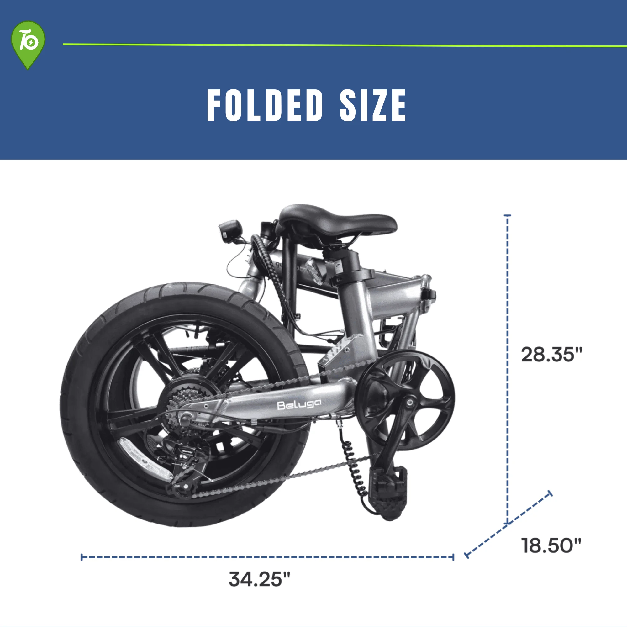 Qualisports Foldable Ebike for Adults, 500W with Removable Battery, 48V 10.5Ah Fat Tire Electric Bicycle, 7-Speed - Womvr
