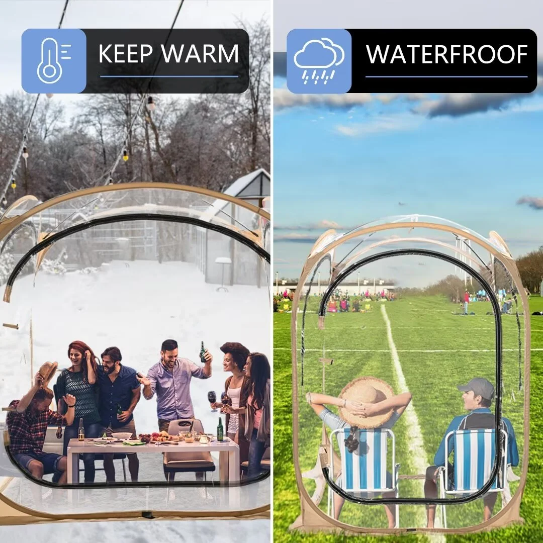 Docred Sports Tent, Weather Pop Up Shelter Bubble Tent clear tent Up to 3 People - Womvr