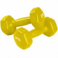 SPRI Deluxe Vinyl Dumbbells, 15 lb Pair, Grey - Womvr