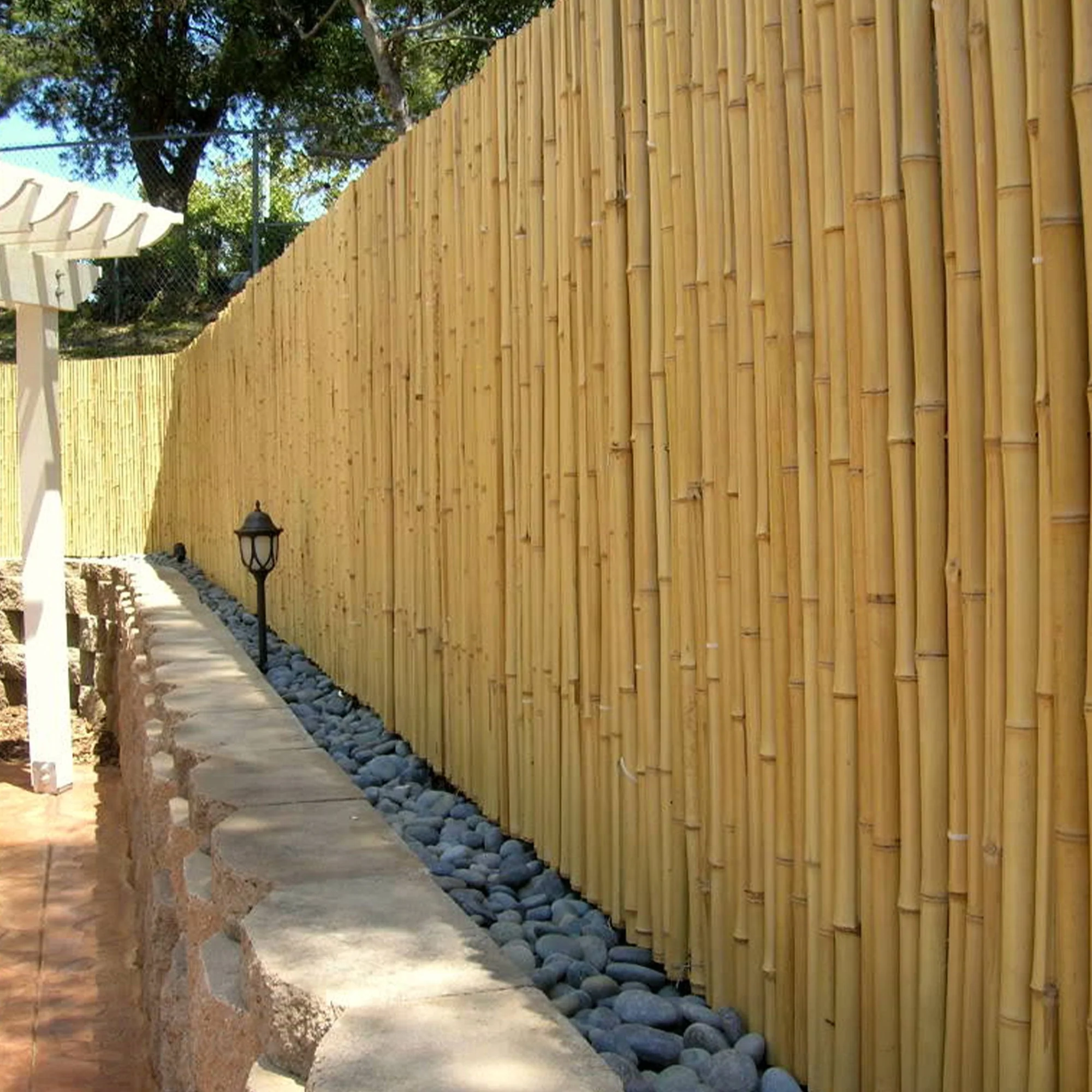 Backyard X-Scapes Natural Bamboo Fencing Garden Screen Rolled Fence Panel 3/4