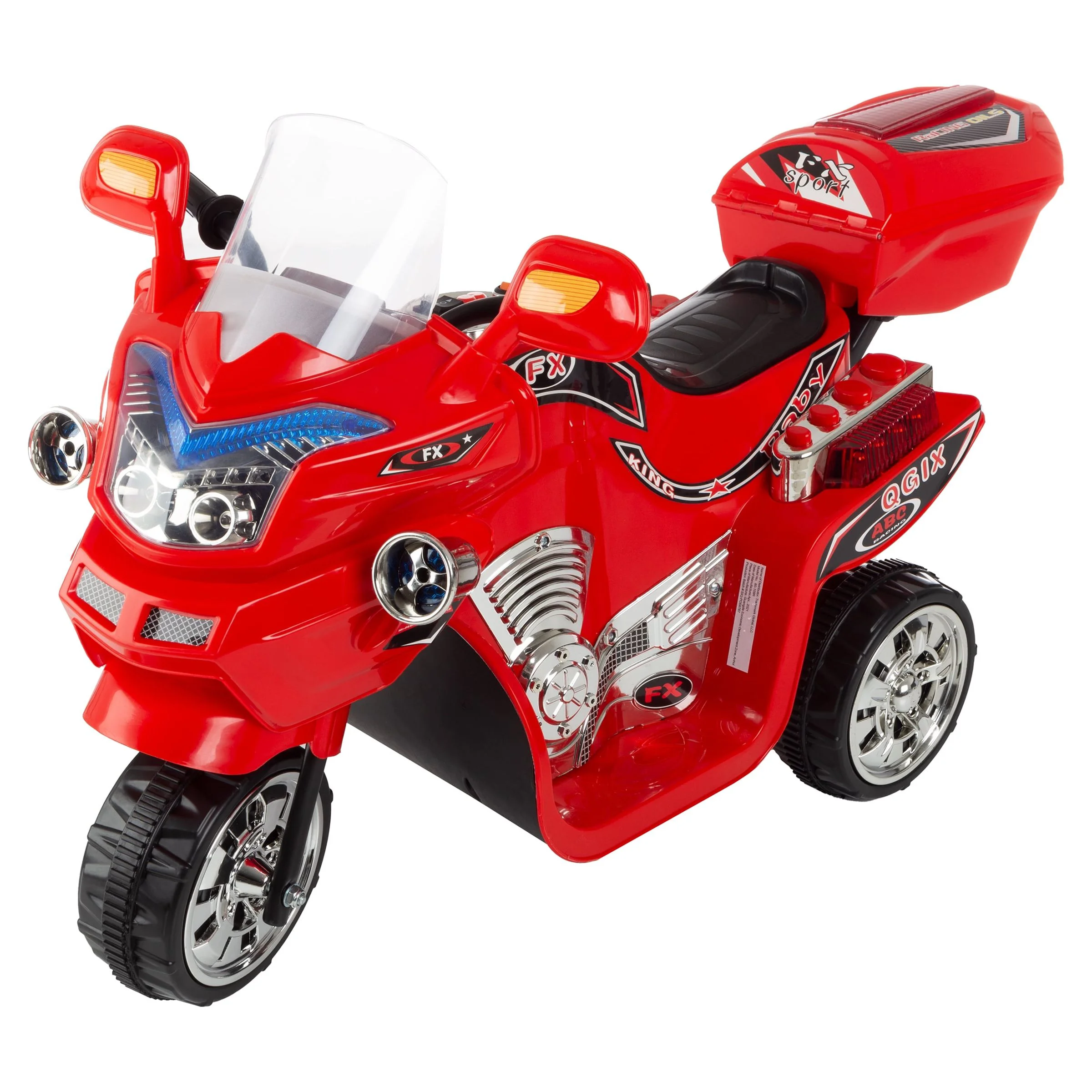 Ride on Toy, 3 Wheel Motorcycle Trike for Kids by Hey! Play! ? Battery Powered Ride on Toys for Boys and Girls, 2 - 5 Year Old - Black FX - Womvr