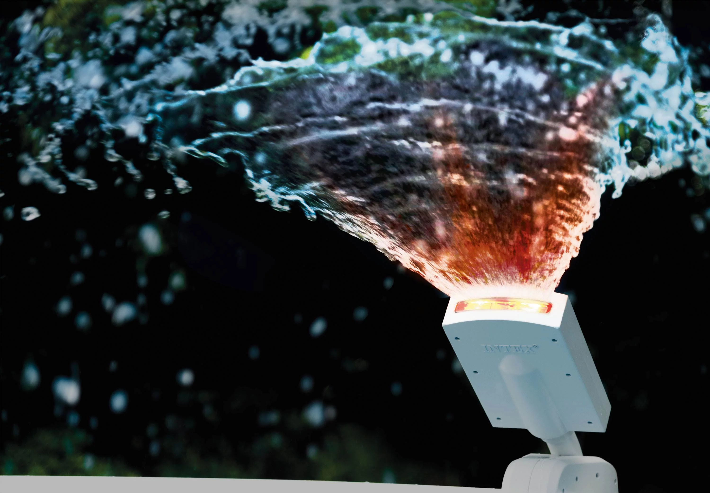 Intex Multi-Color LED Pool Fountain for Above Ground Pools, Fits Metal Frame and Ultra Frame Pools - Womvr