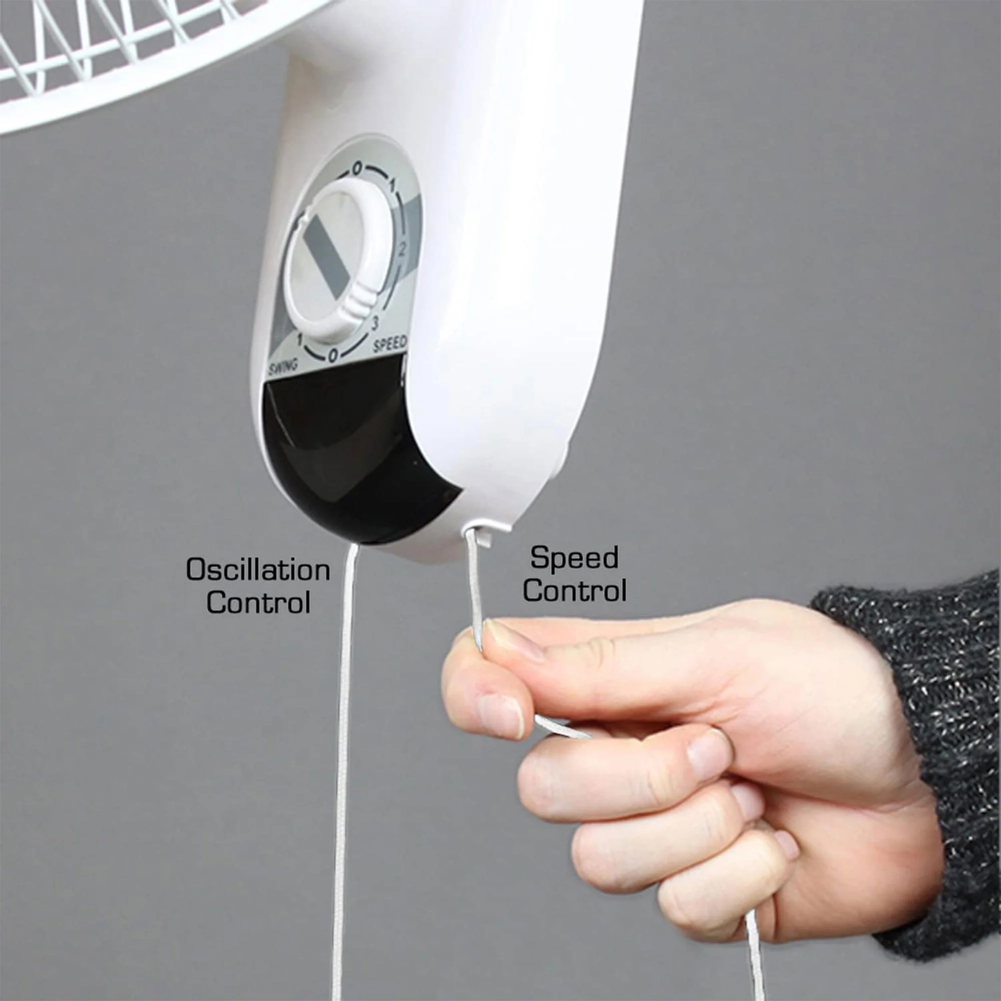 Hurricane Supreme 18 Inch Oscillating Wall Mount Fan, White - Womvr