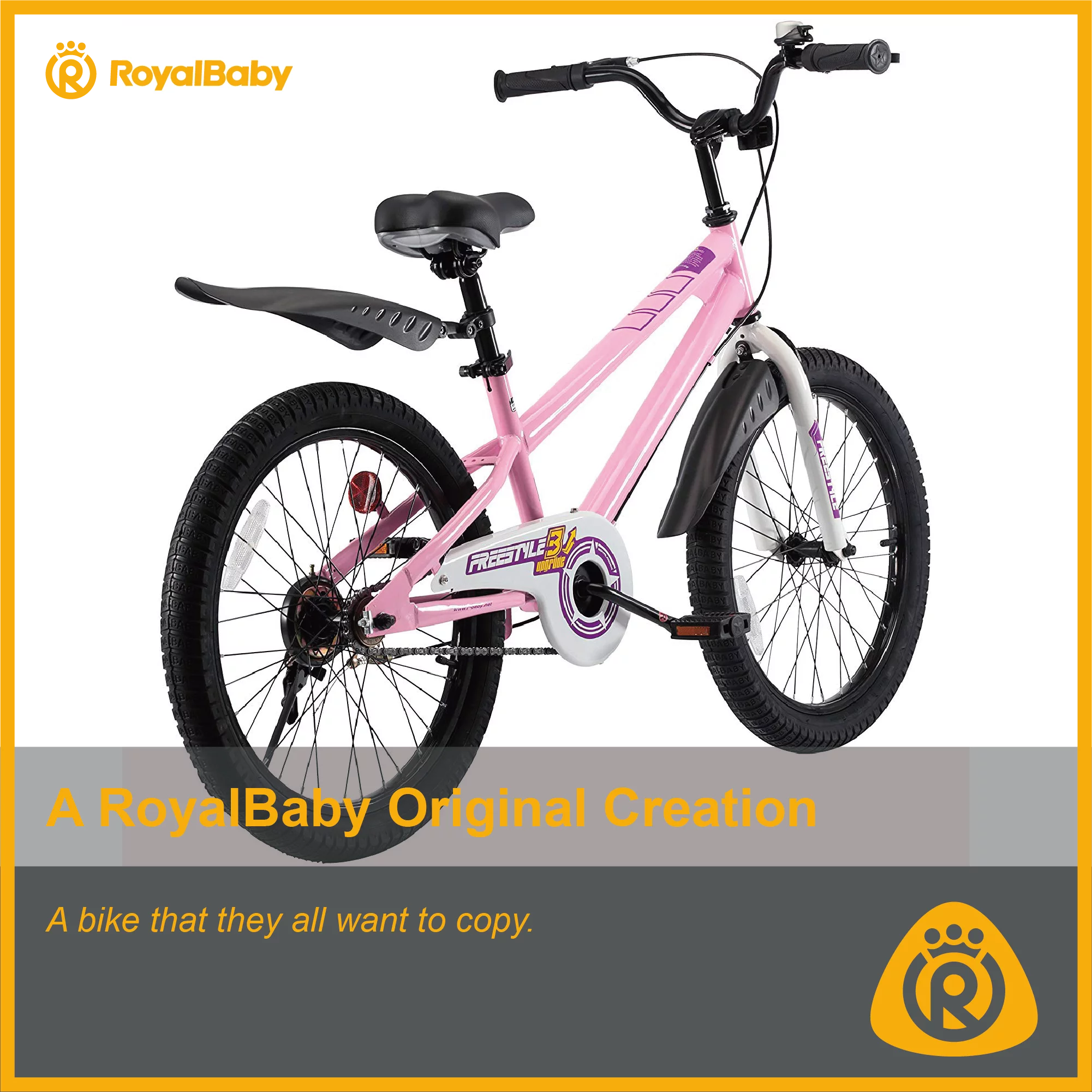 Royalbaby Freestyle Kids Bike 12 14 16 18 20 Inch Bicycle for Boys Girls Ages 3-12 Years, Multiple Color Options - Womvr