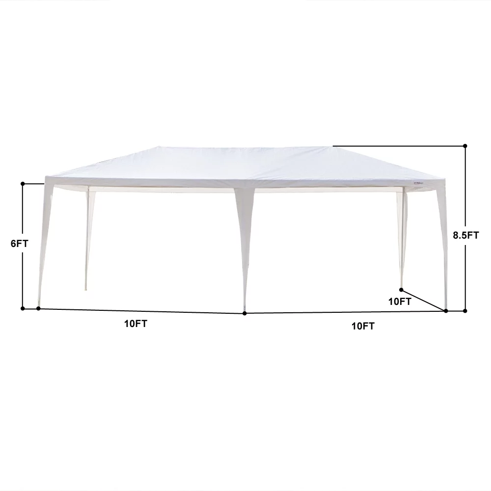 UBesGoo 10' x 10' Canopy Waterproof Party Tent Practical Outdoor Tent for Parties White - Womvr
