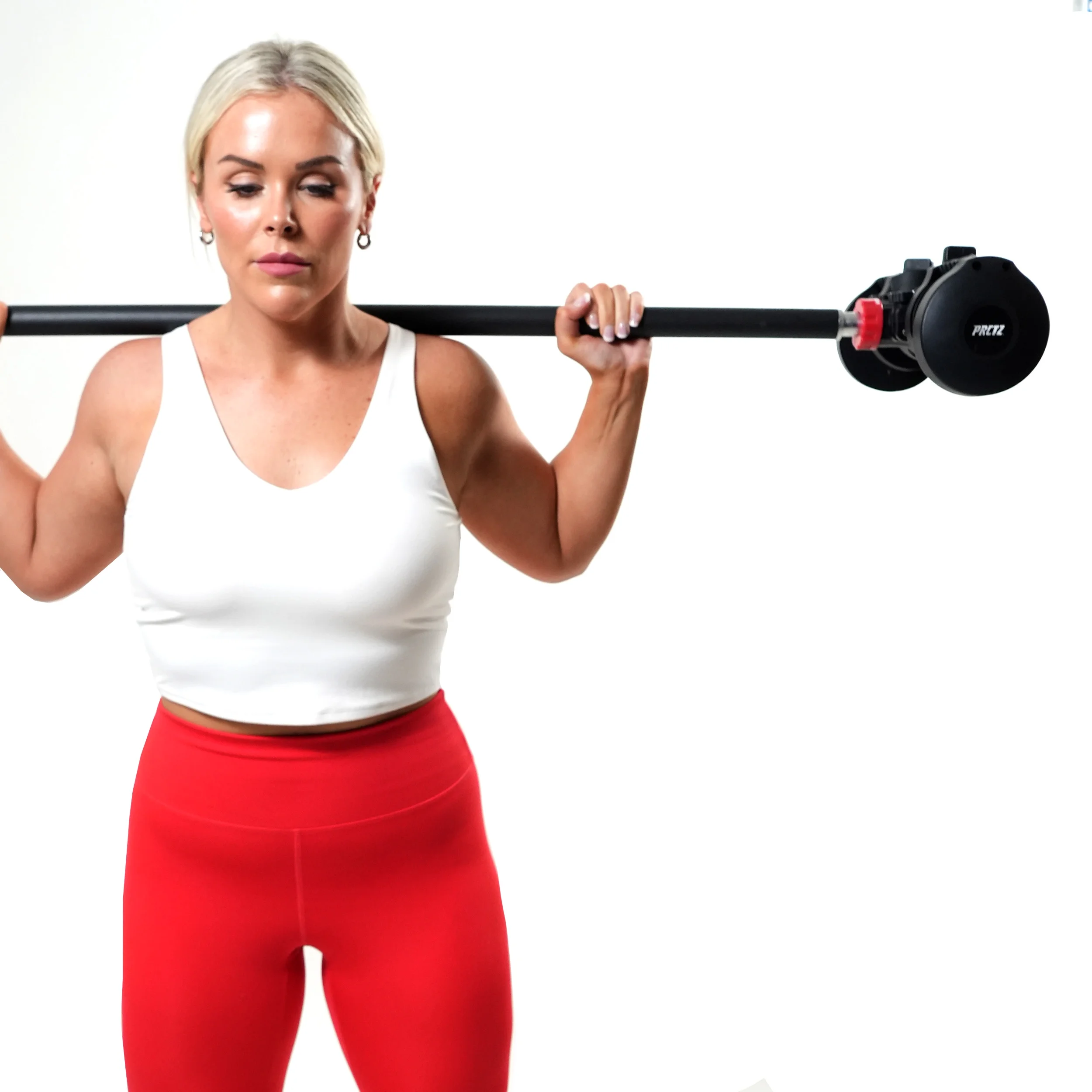 PRCTZ Modular Weightlifting Barbell, Adjustable Dumbbell to Barbell Converter, up to 200 lb. Capacity - Womvr