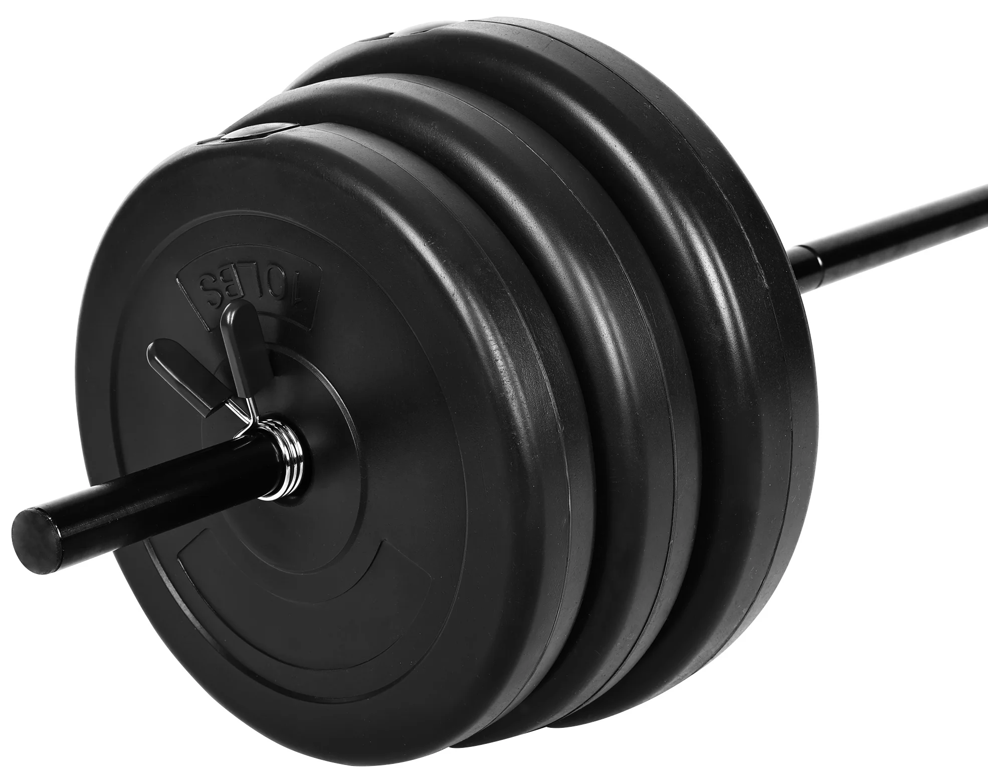 BalanceFrom Vinyl Standard Weight Set in Black, 100 lbs. - Womvr