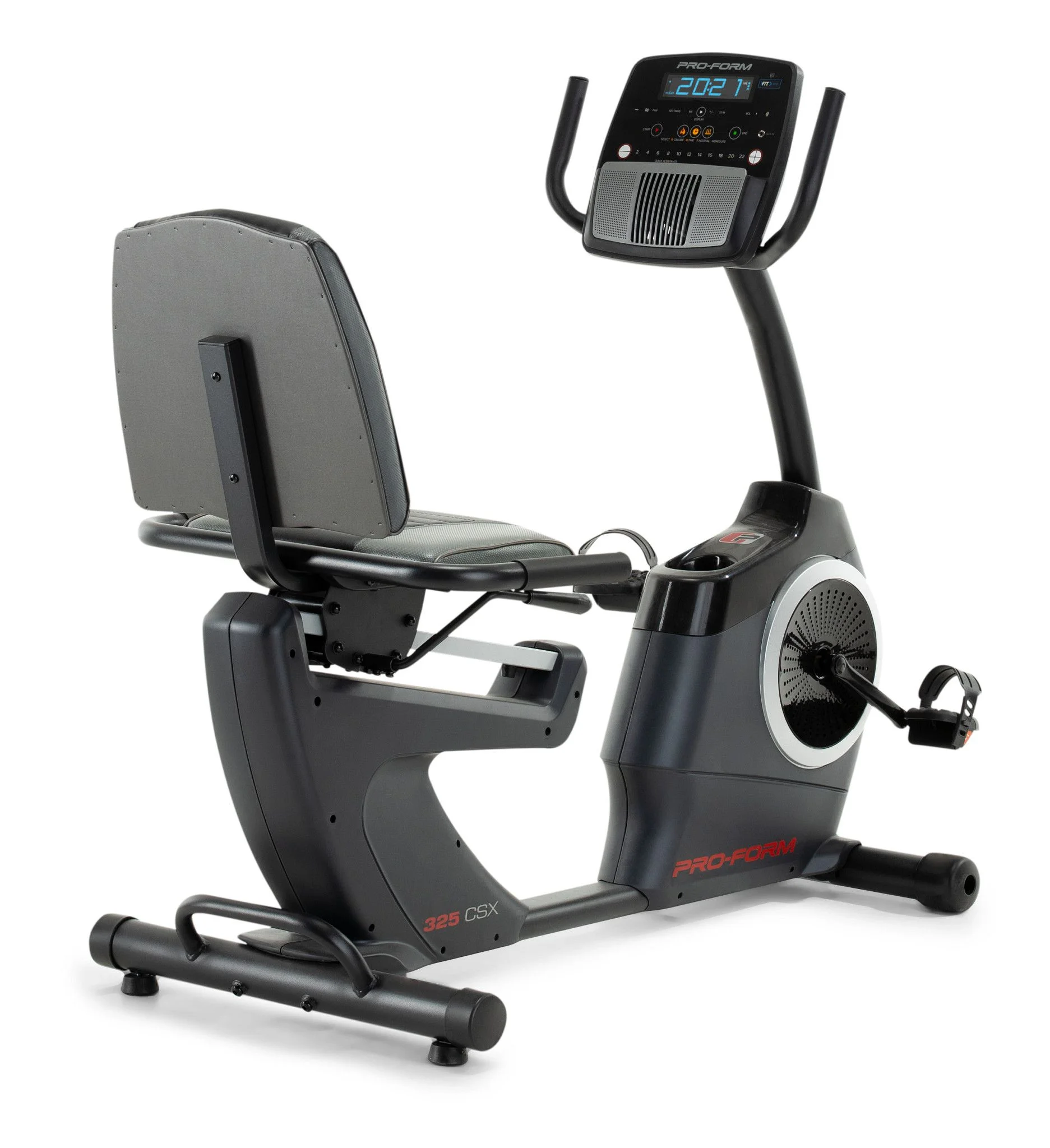 ProForm 325 CSX; Recumbent Exercise Bike with 5” Display, Built-In Tablet Holder, and Fan - Womvr