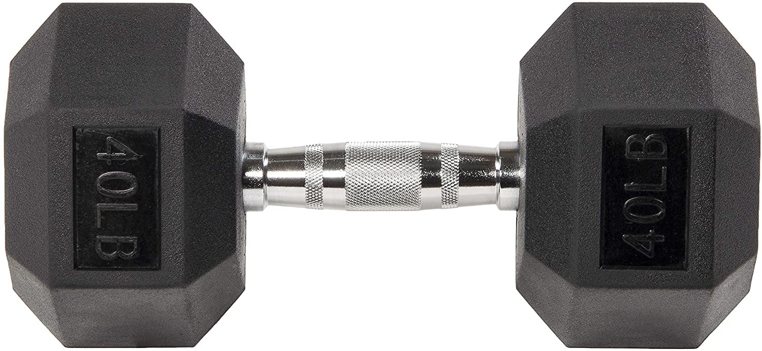 BalanceFrom Rubber Encased Hex Dumbbells, 20 Lbs. Pair - Womvr