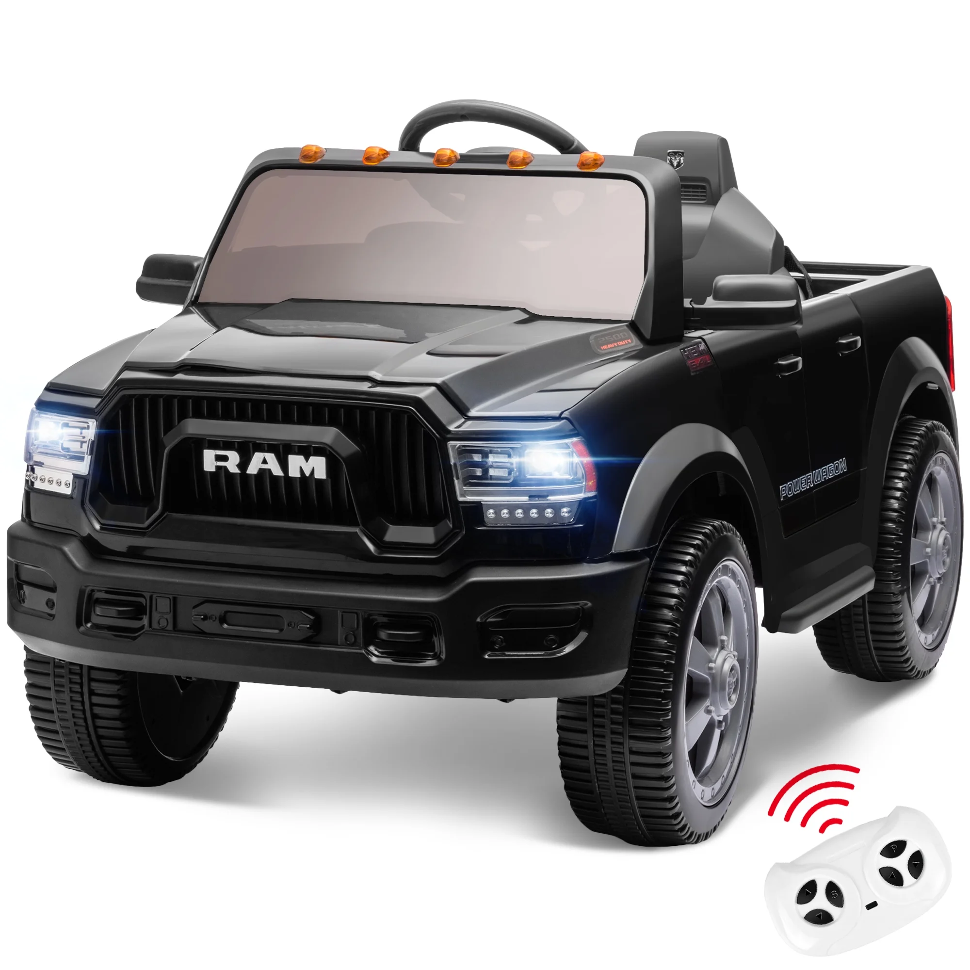 Dodge Ram Ride On Car for Kids, 12V Powered Ride On Truck Cars with Parents Remote Control,Dodge Electric Ride On Car for Boys Girls 3-5, Red - Womvr