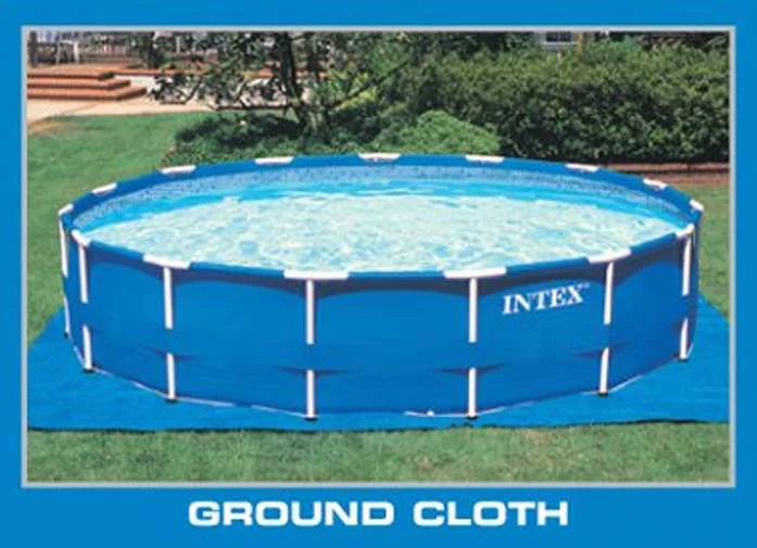 Intex 18ft x 48in Metal Frame Above Ground Round Family Swimming Pool Set & Pump - Womvr