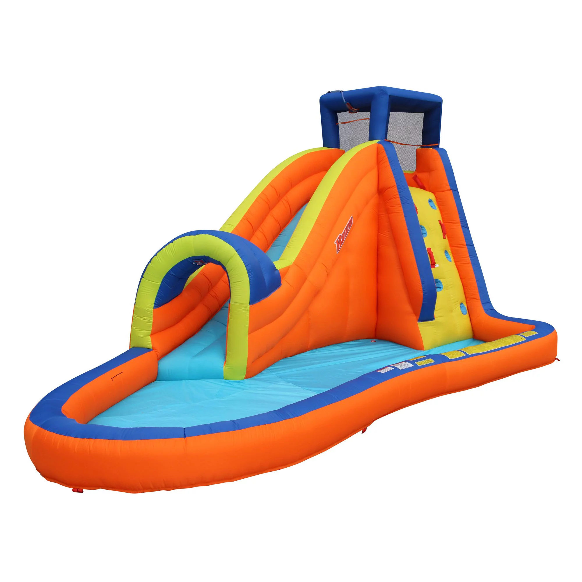 Banzai Pipeline Water Park Toy, Length: 14 ft 7 in, Width: 9 ft 6 in, Height: 7 ft 11 in, Inflatable Outdoor Backyard Water Slide Splash Toy - Womvr