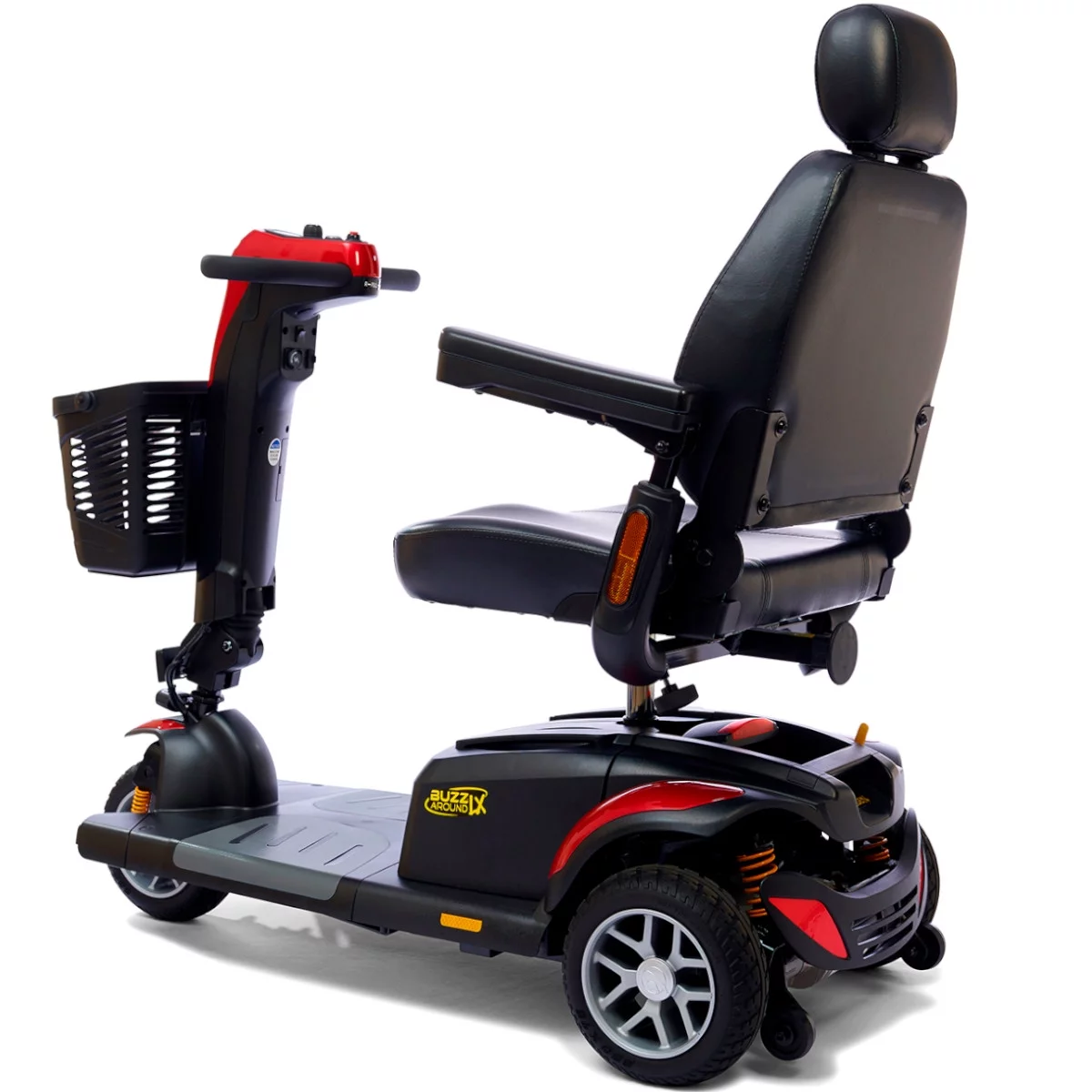 Buzzaround LX Luxury 3 Wheels Travel Scooter (Red and Blue) - Womvr