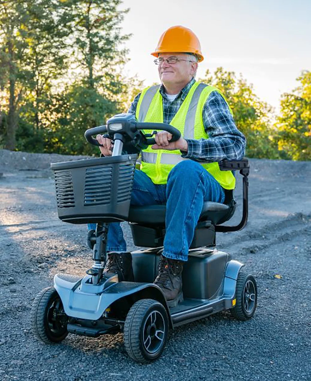 Pride Mobility Revo 2.0 4-Wheel Scooter - Blue with Ext Warranty - Womvr
