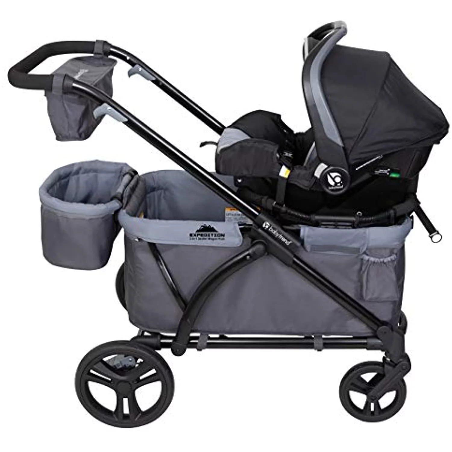 Baby Trend Expedition Plus 2-in-1 Stroller Wagon, Solid Print Black - Womvr
