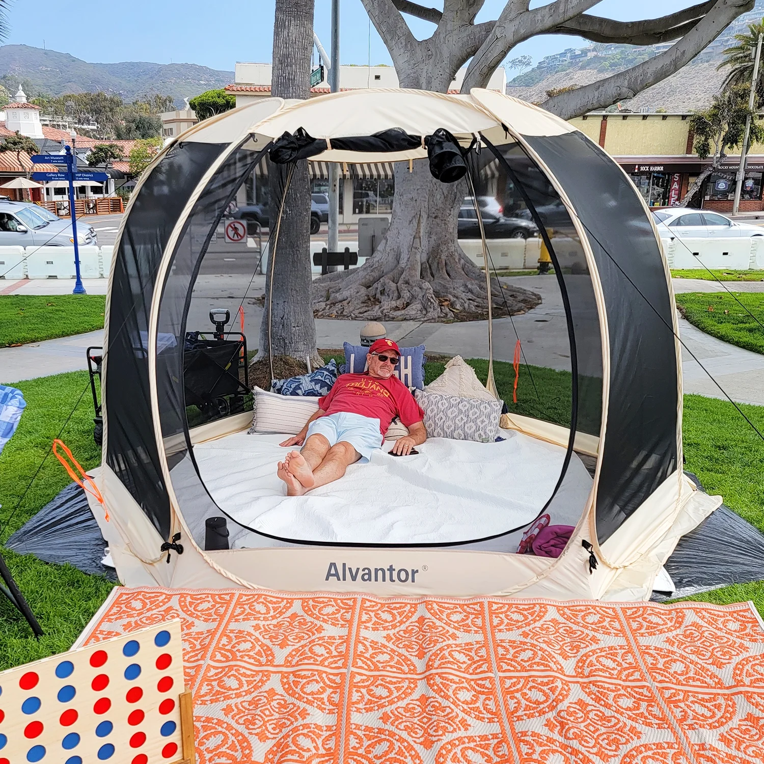 Eighteentek Screen House Tent Gazebo Pop Up Canopy 10'X 10' Beige - Womvr