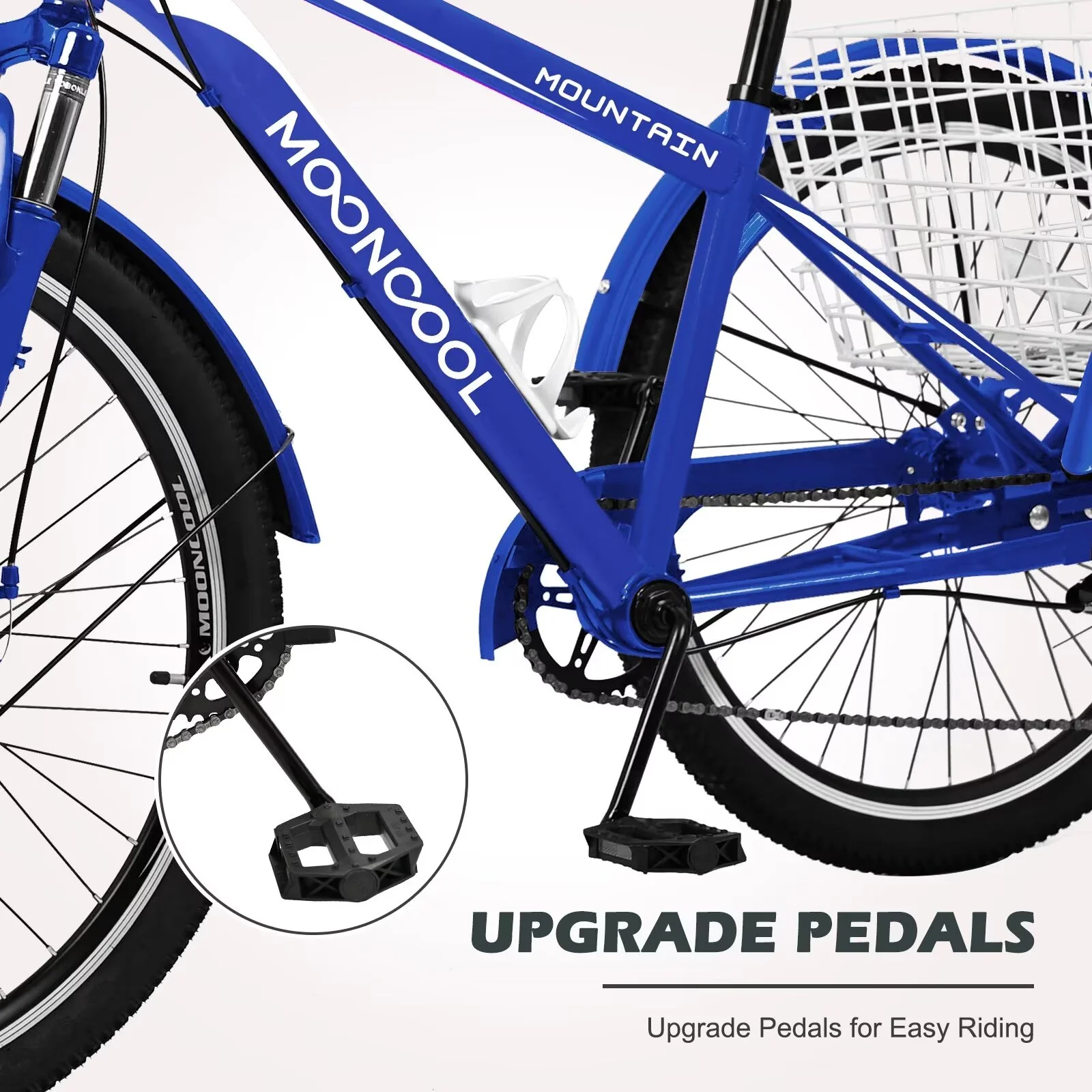 Lilypelle Adult Tricycle, 7 Speed Three Wheel Bicycles, 26